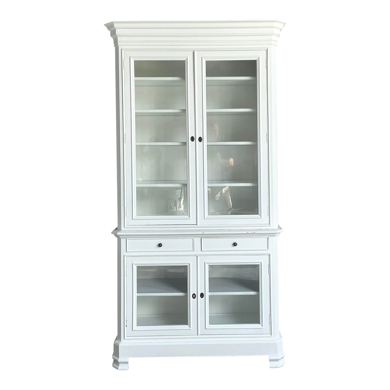 Vintage Boho Lacquered Tall Cabinet - Detail view