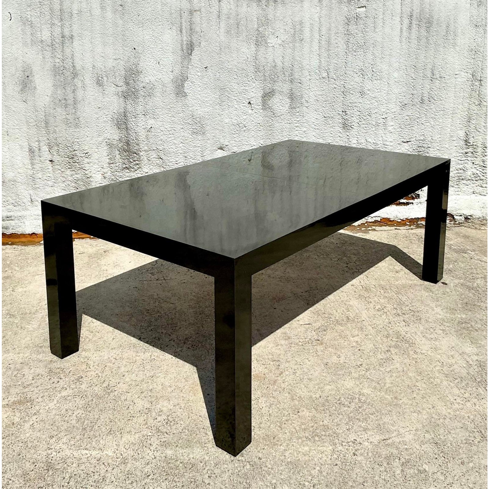 Vintage Boho Laminate Dining Table - Side view