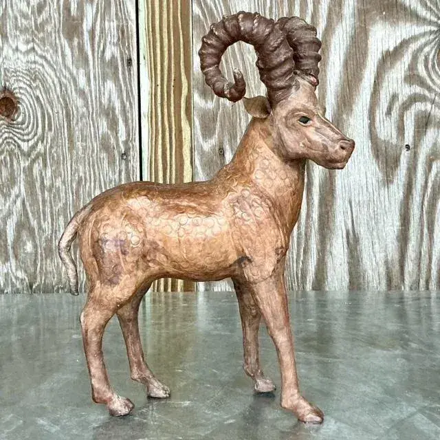 Vintage Boho Leather Ram - Top view