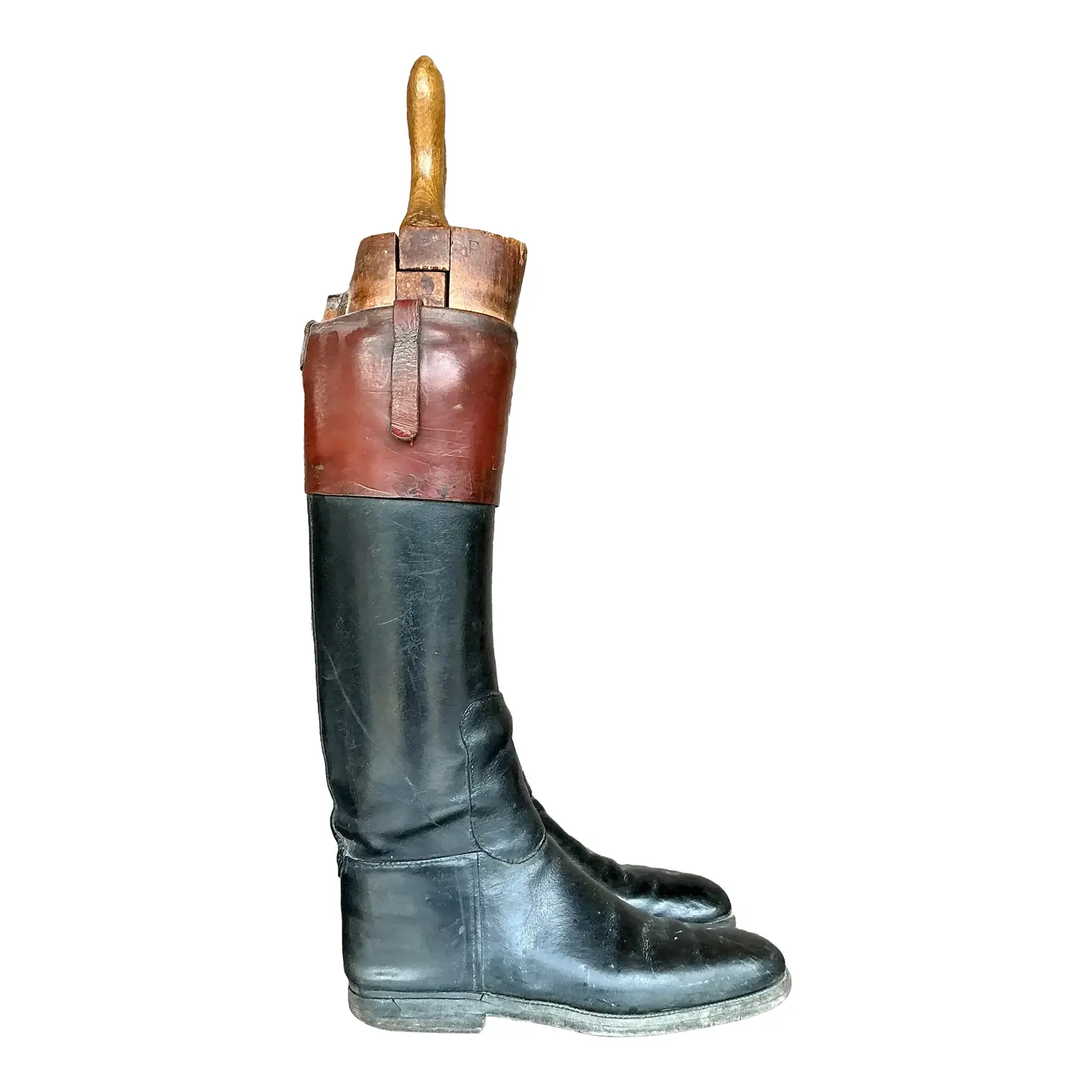 Vintage Boho Leather Riding Boots - A Pair