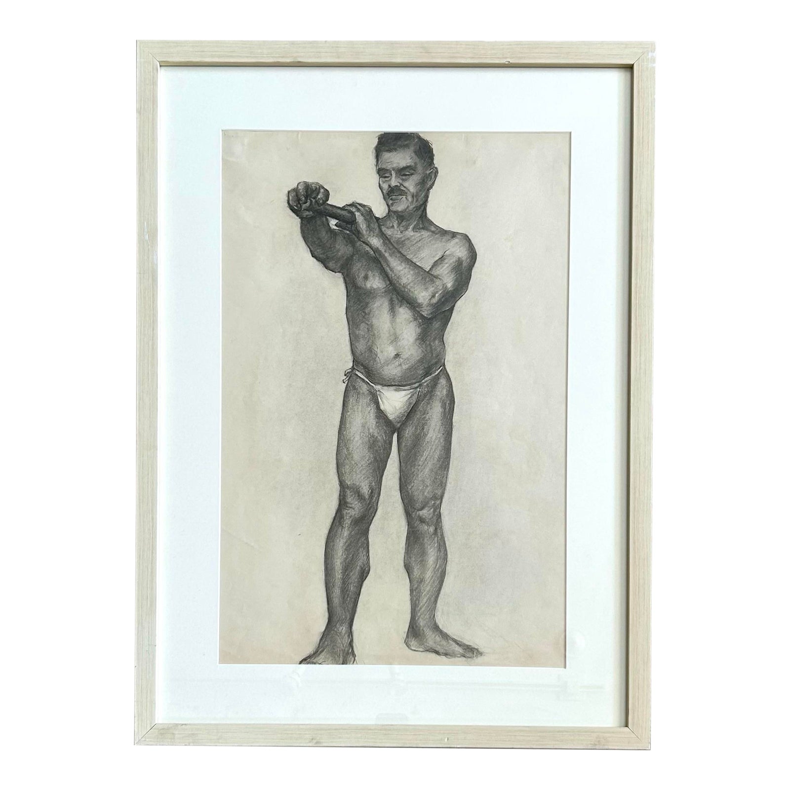 Vintage Boho Male Figure Drawing