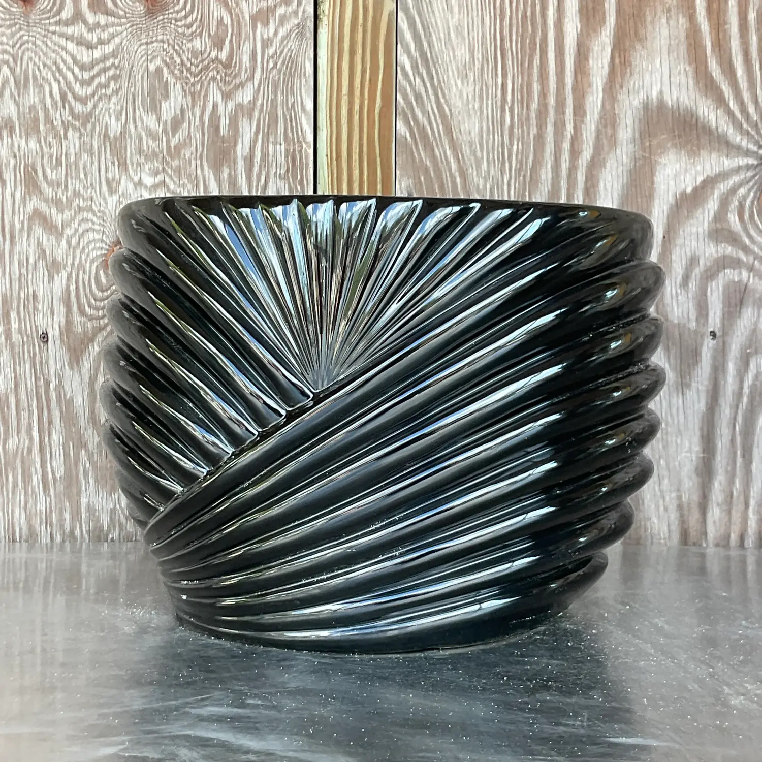 Vintage Boho Manuel Da Casta Draped Planter - Back view