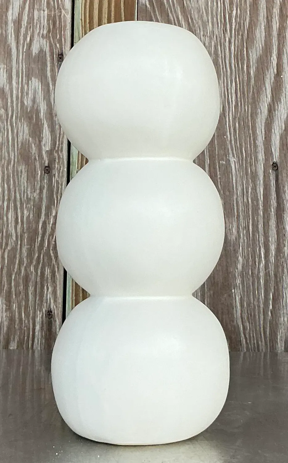 Vintage Boho Matte Glazed Ceramic Vase - Side view