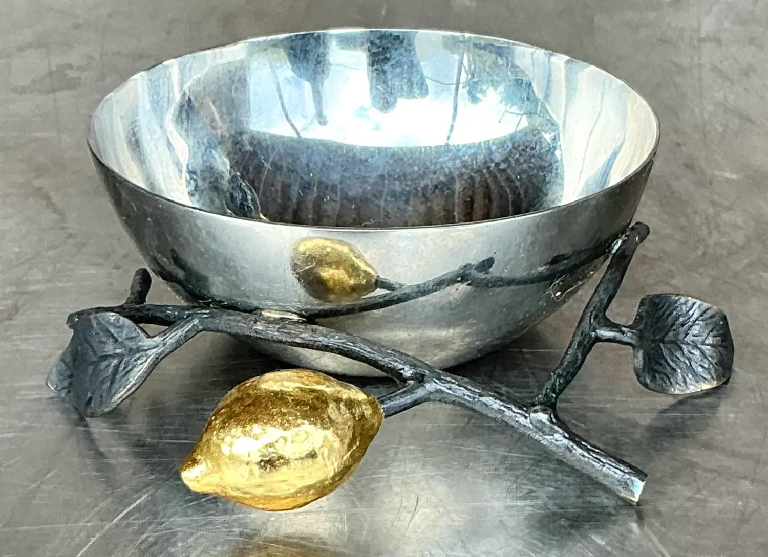 Vintage Boho Michael Aram Lemonwood Nut Bowl - Detail view