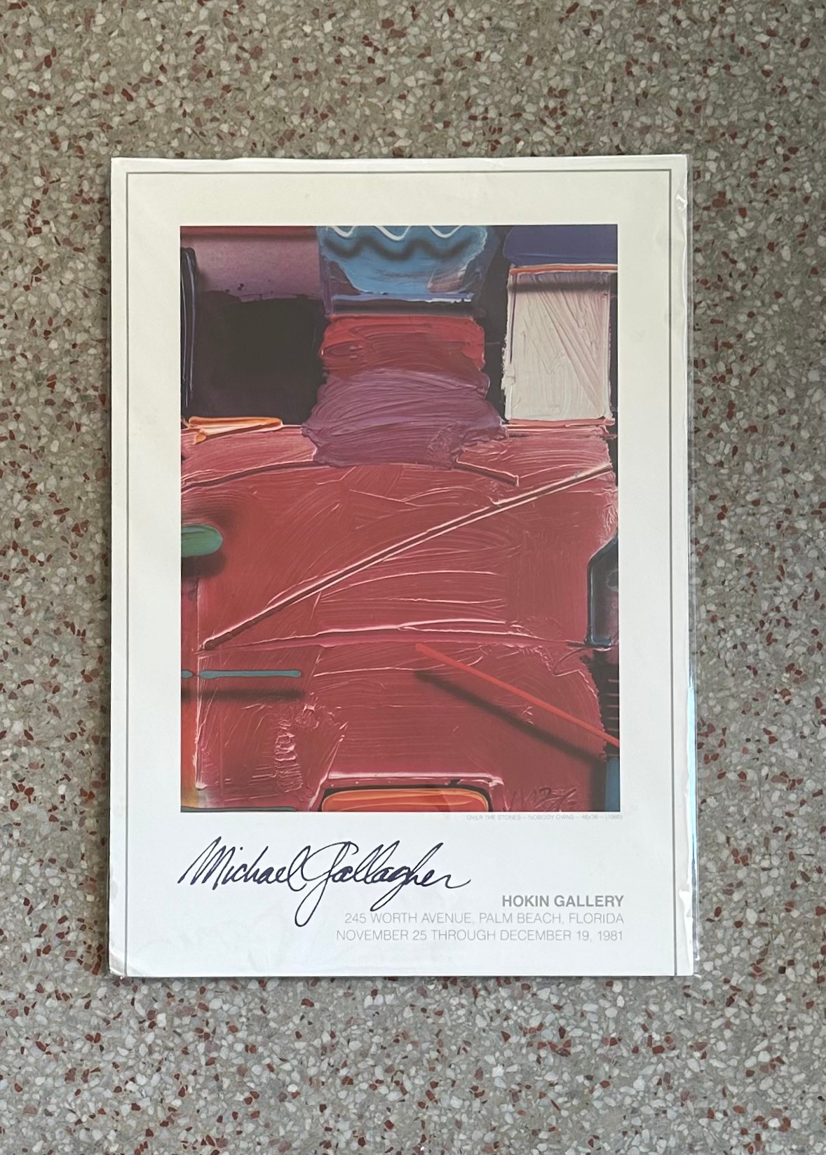Vintage Boho Michael Gallagher Ad Poster - Detail view