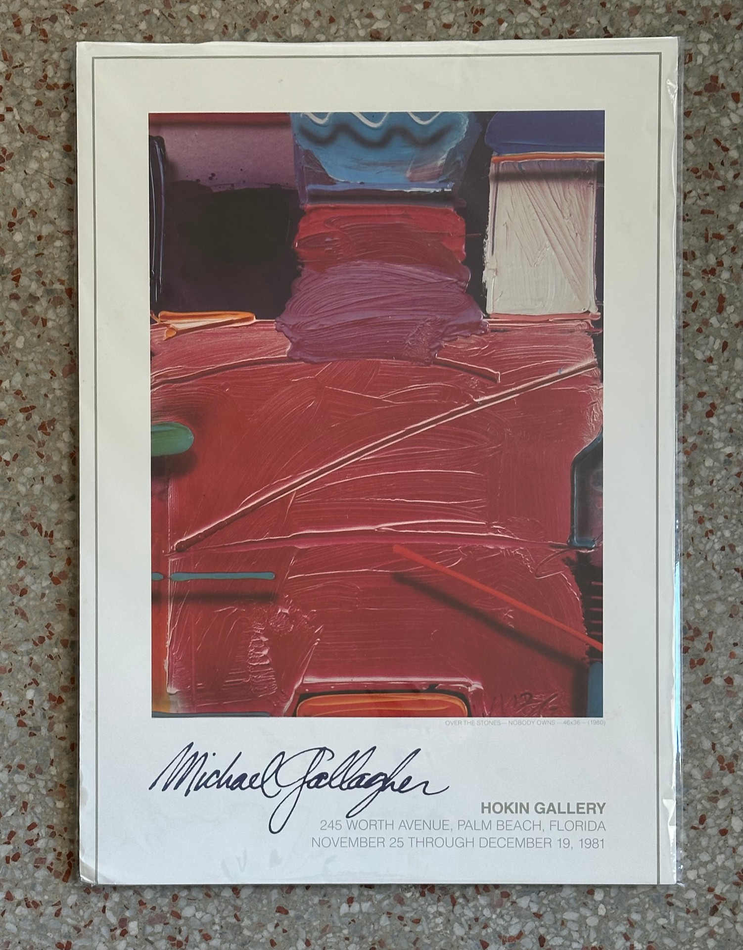 Vintage Boho Michael Gallagher Ad Poster - Top view
