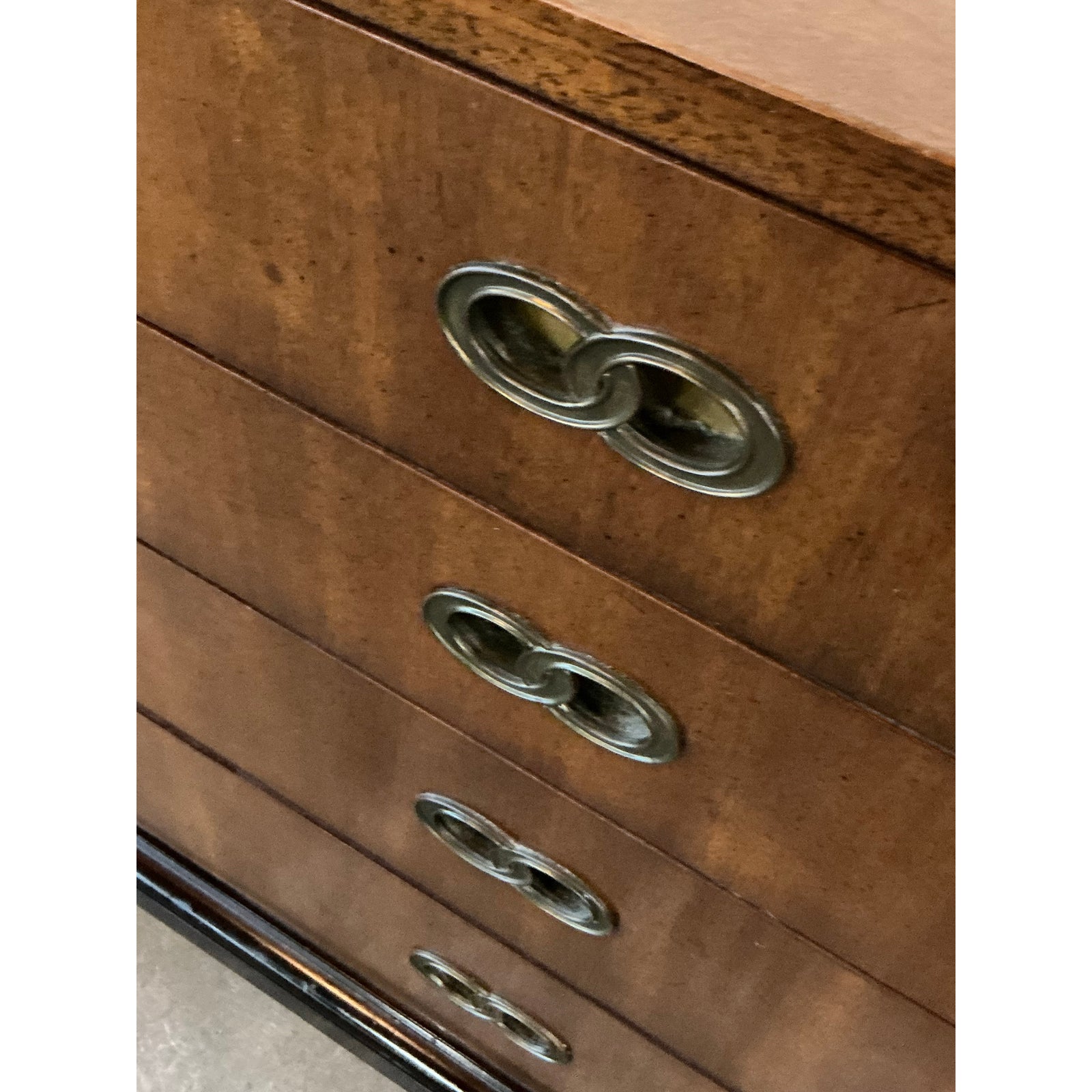 Vintage Boho Michael Taylor for Henredon Locked Rings Dresser - Top view
