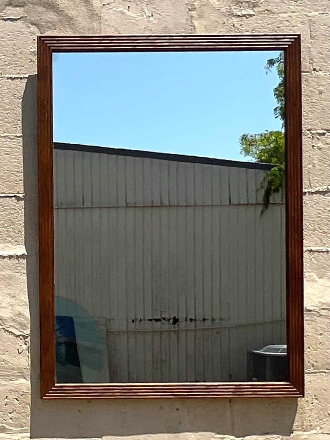 Vintage Boho Millwork Mirror - Side view