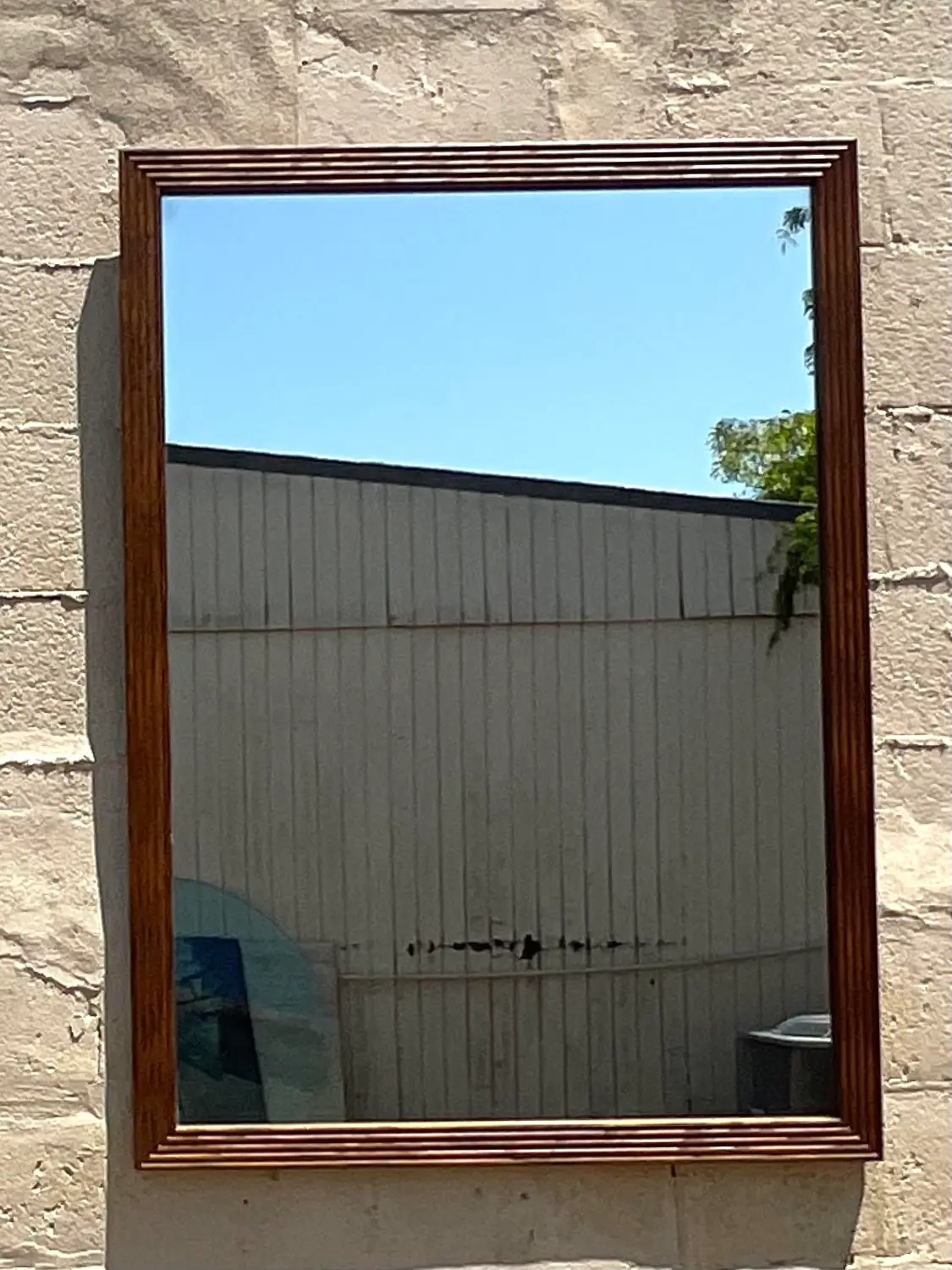 Vintage Boho Millwork Mirror - Top view