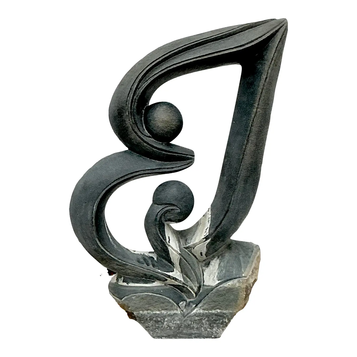 Vintage Boho Monumental Original Abstract Stone Sculpture