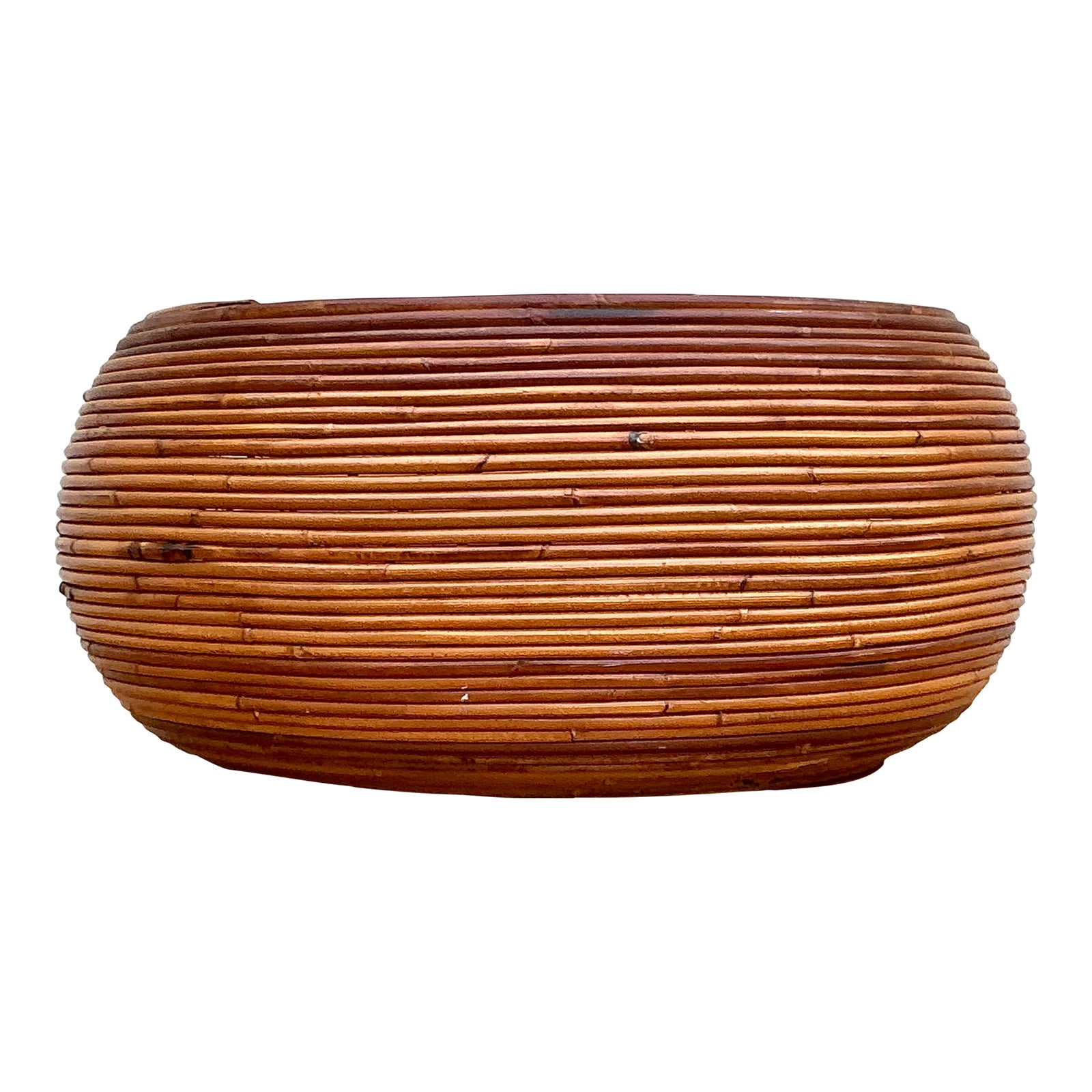 Vintage Boho Monumental Pencil Reed. Basket