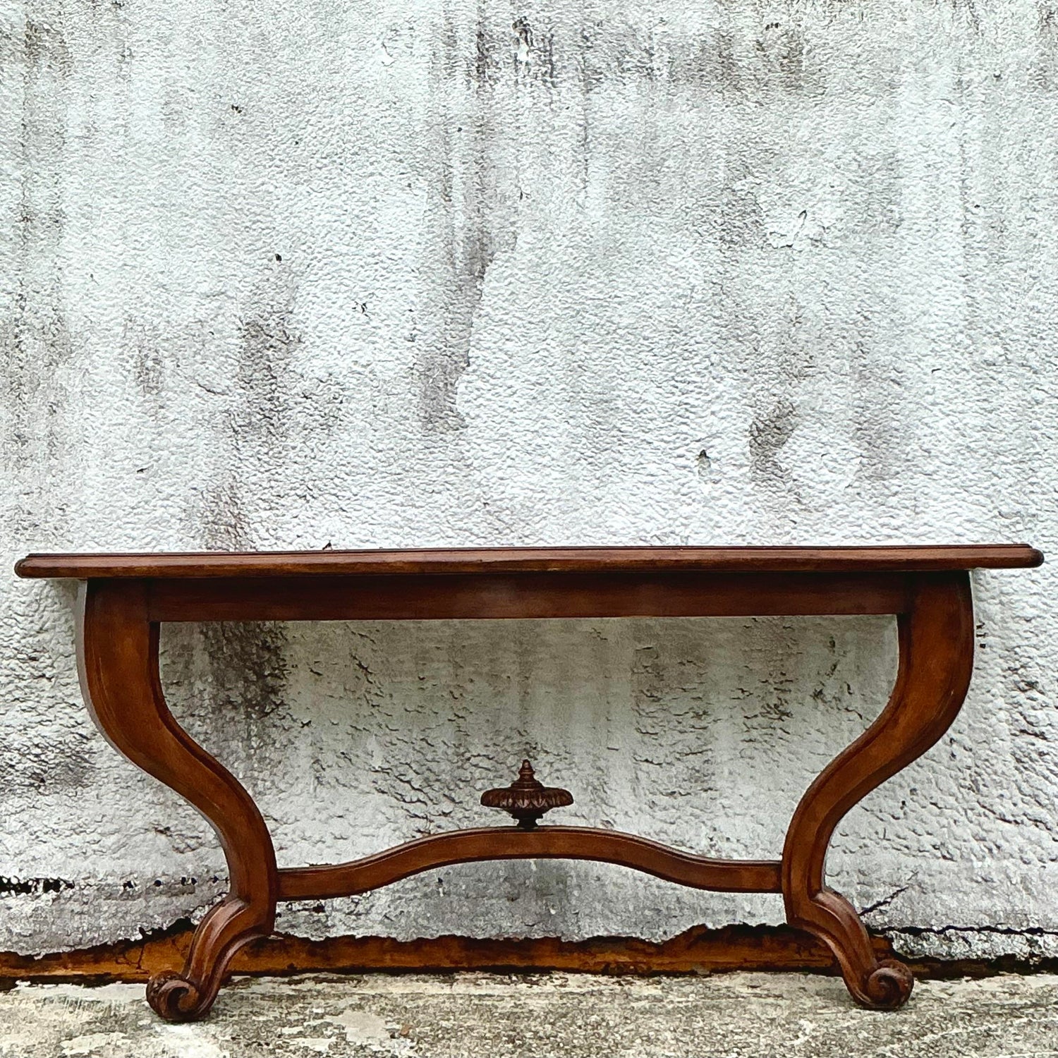 Vintage Boho Monumental Wall Mount Console Table - Top view