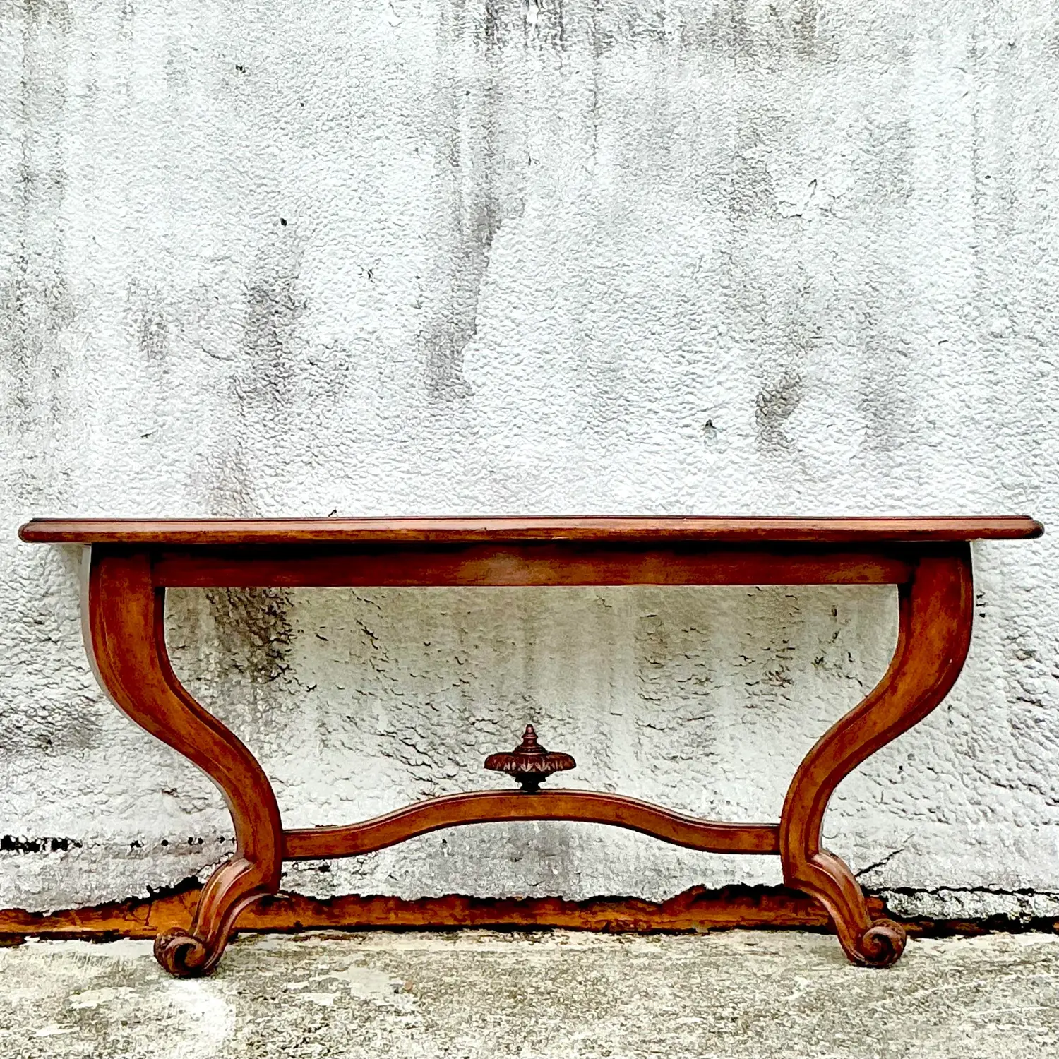 Vintage Boho Monumental Wall Mount Console Table - Back view
