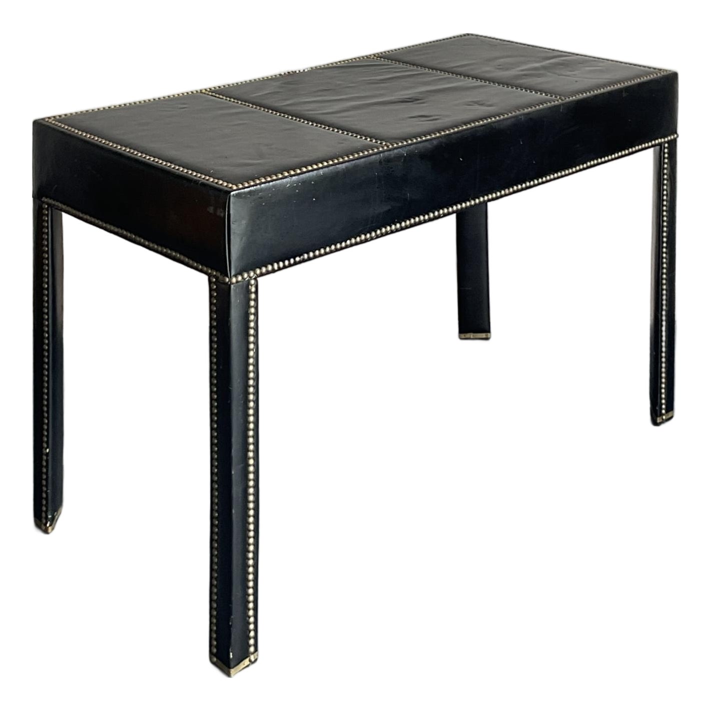 Vintage Boho Nailhead Leather Desk