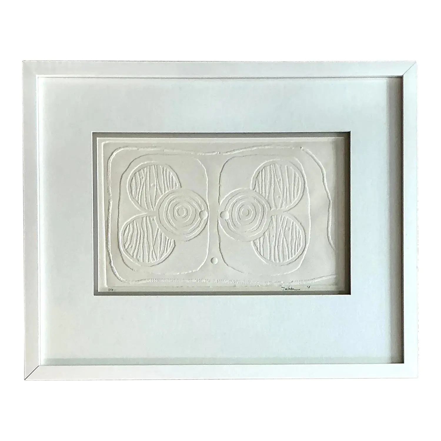 Vintage Boho Numbered Molded Paper Lithograph