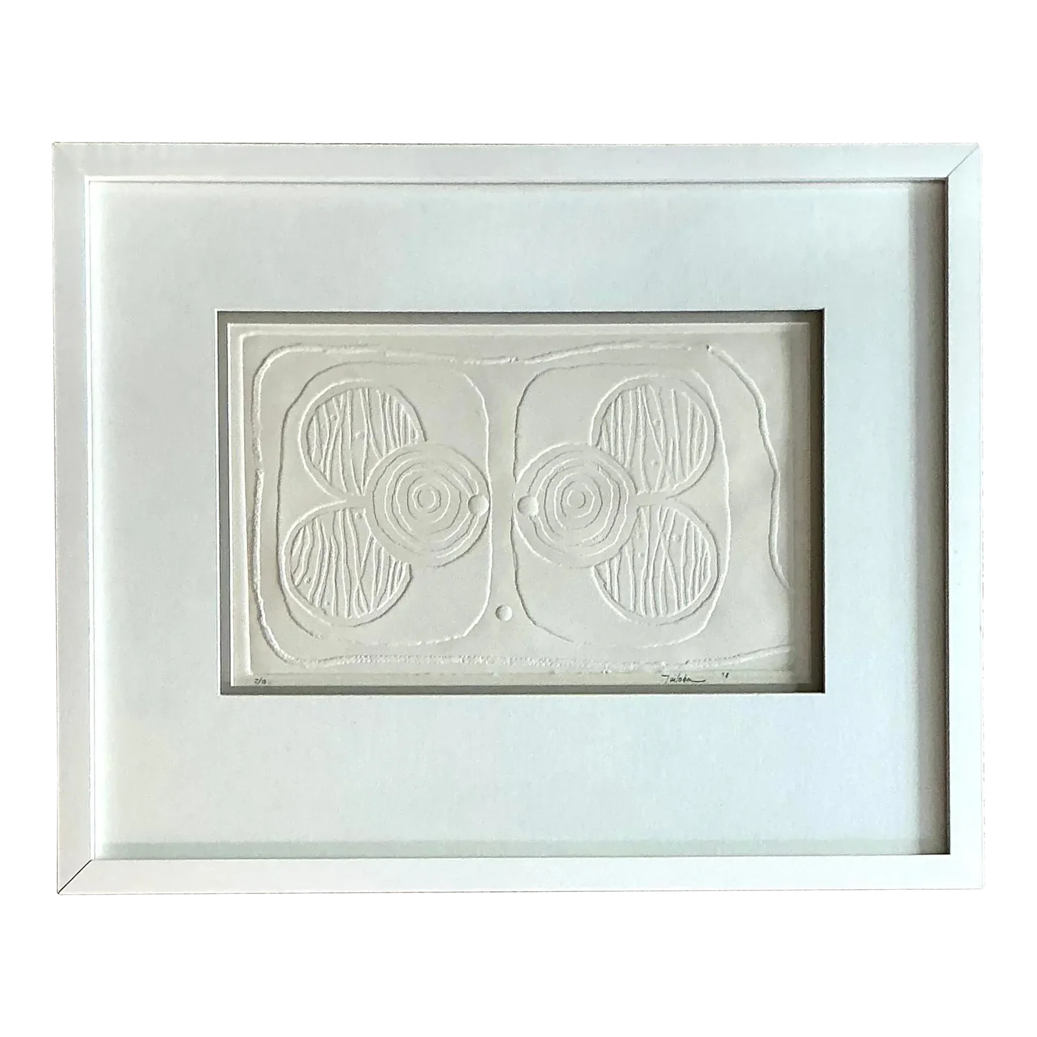Vintage Boho Numbered Molded Paper Lithograph - Detail view