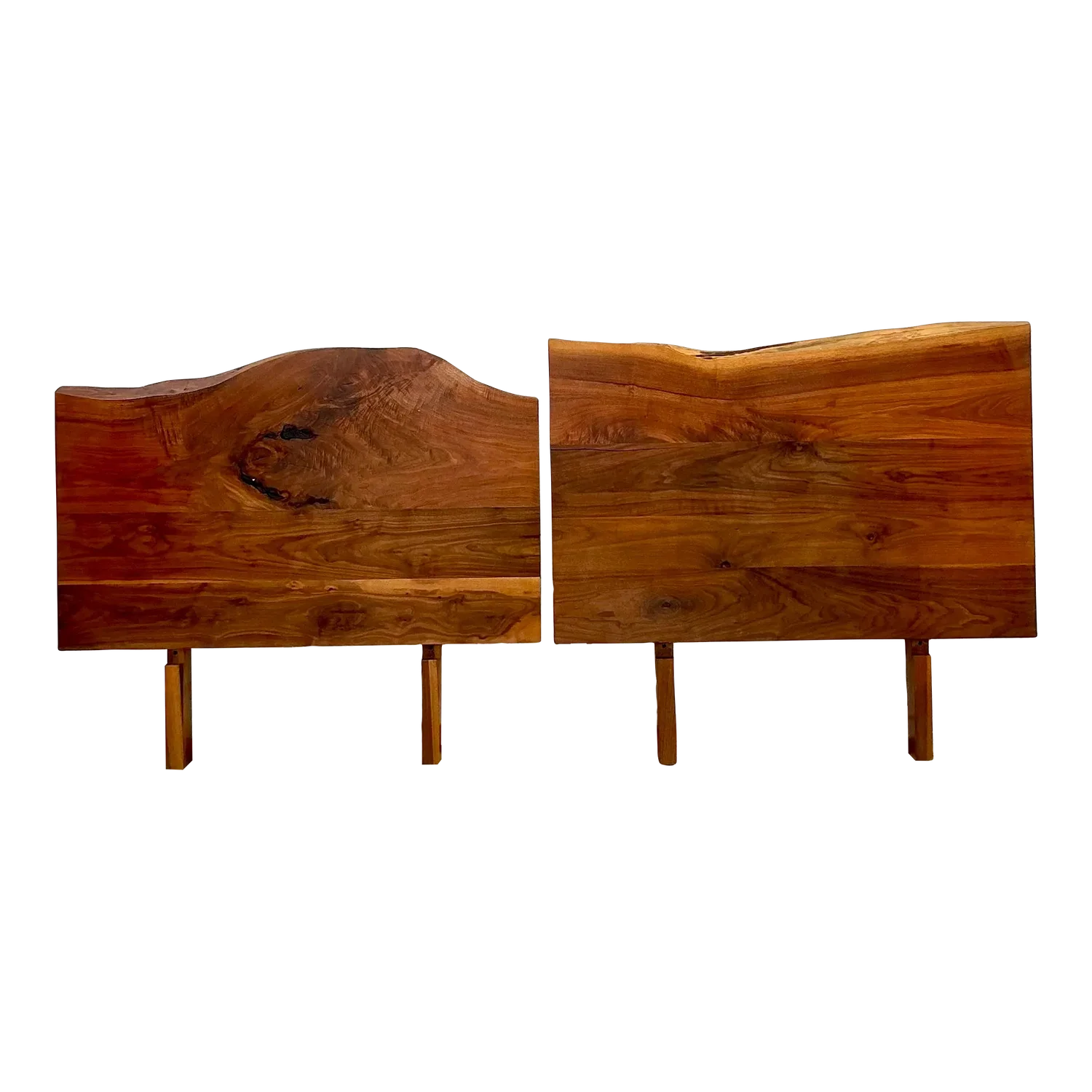 Vintage Boho Organic Plank Twin Headboards - Set of 2 - Detail view