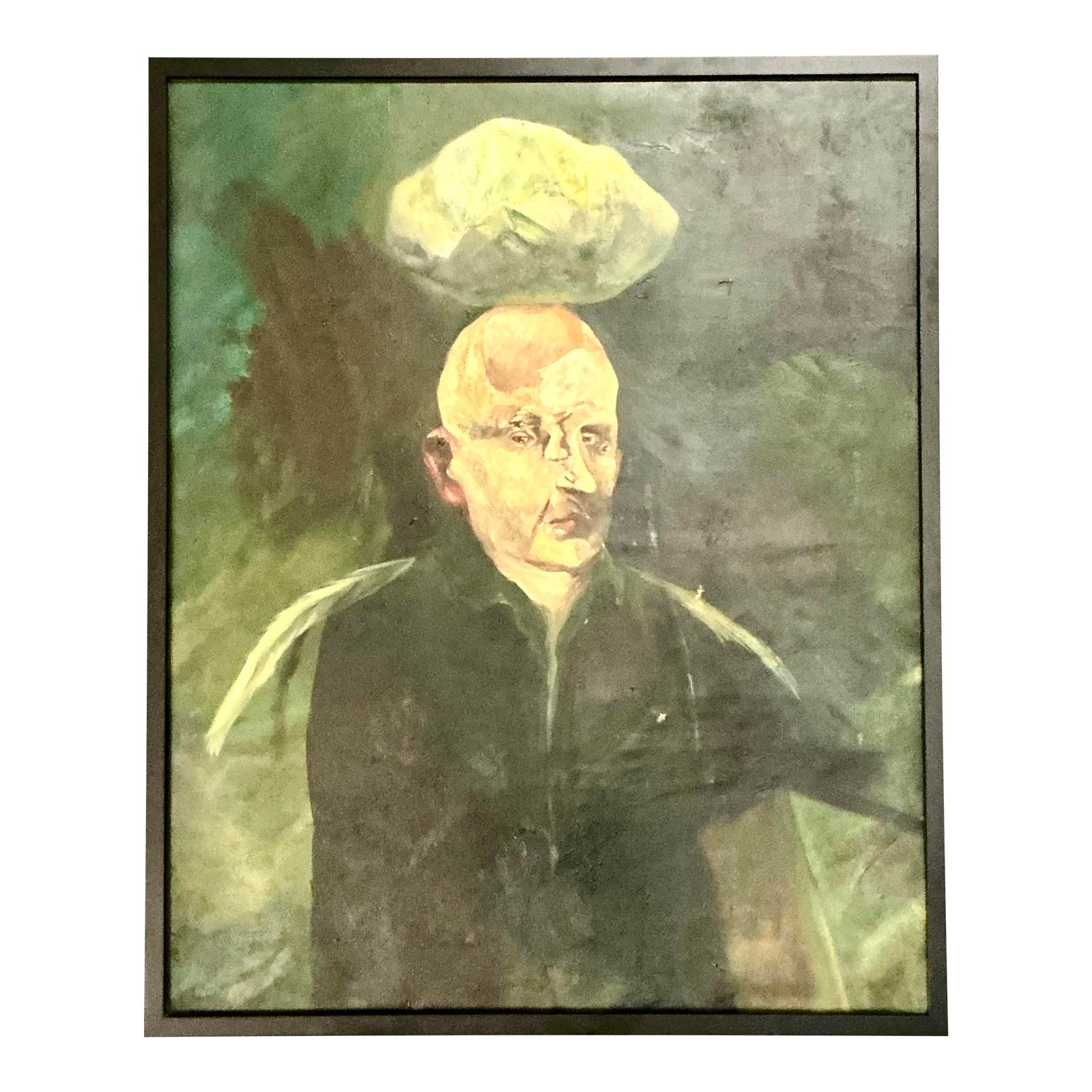 Vintage Boho Original Abstract Figural Portrait on Canvas