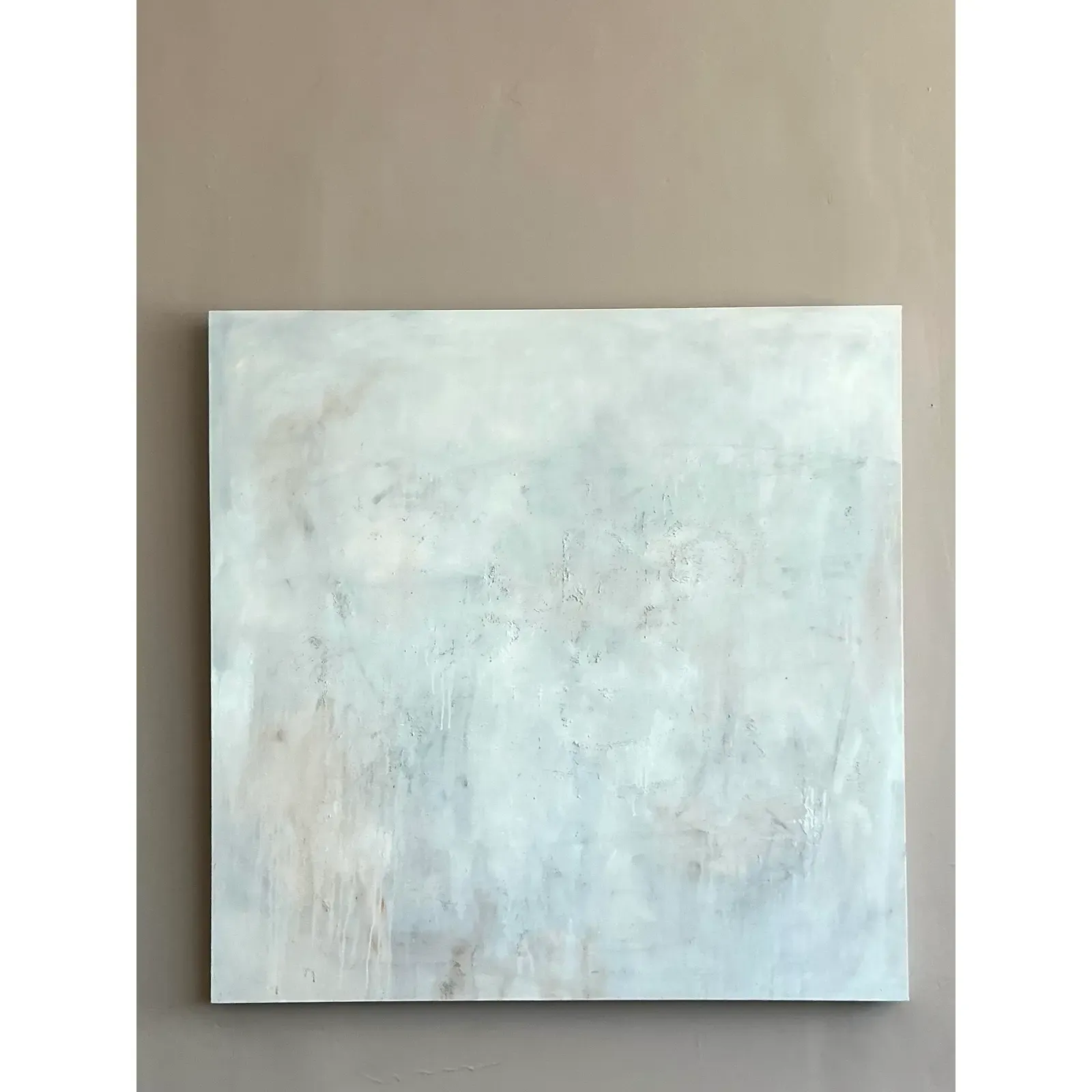 Vintage Boho Original Abstract Oil on Canvas - Back view