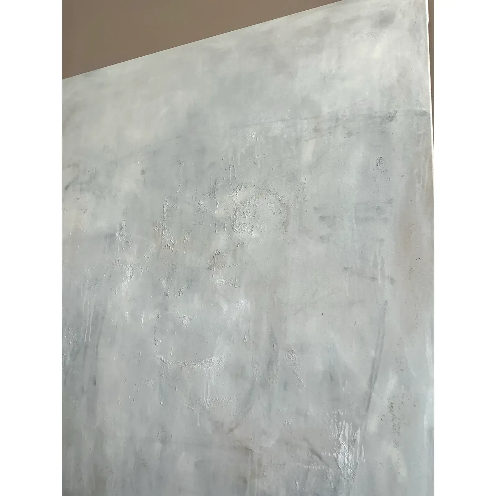 Vintage Boho Original Abstract Oil on Canvas - Top view