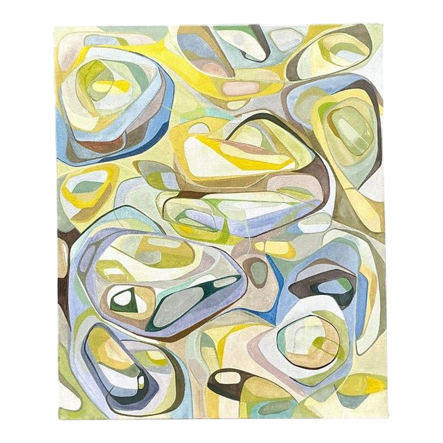 Vintage Boho Original Abstract Oil on Canvas “You Can’t See It”