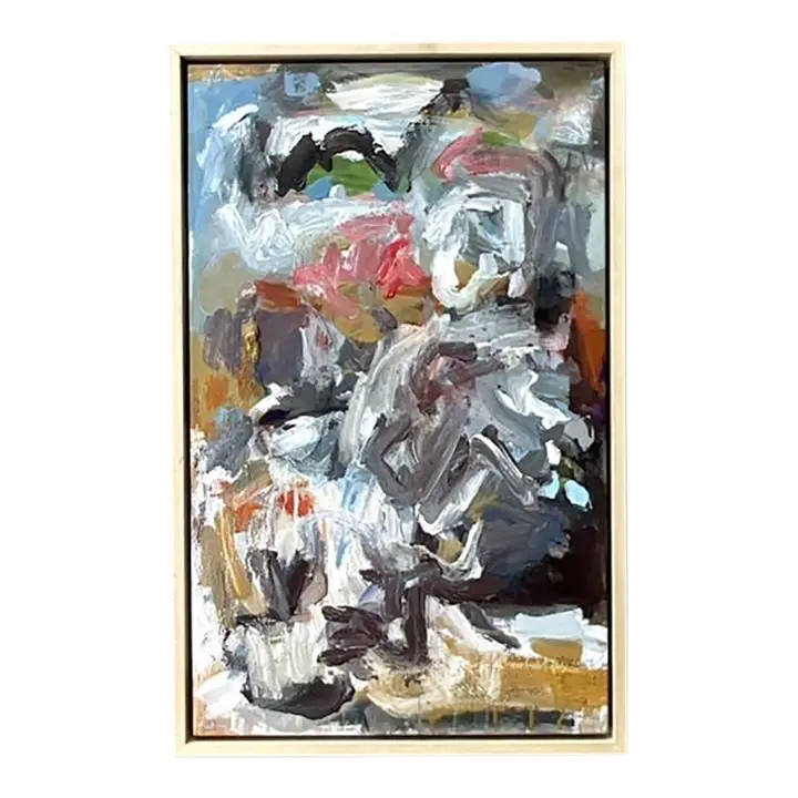 Vintage Boho Original Abstract Oil Painting on Canvas