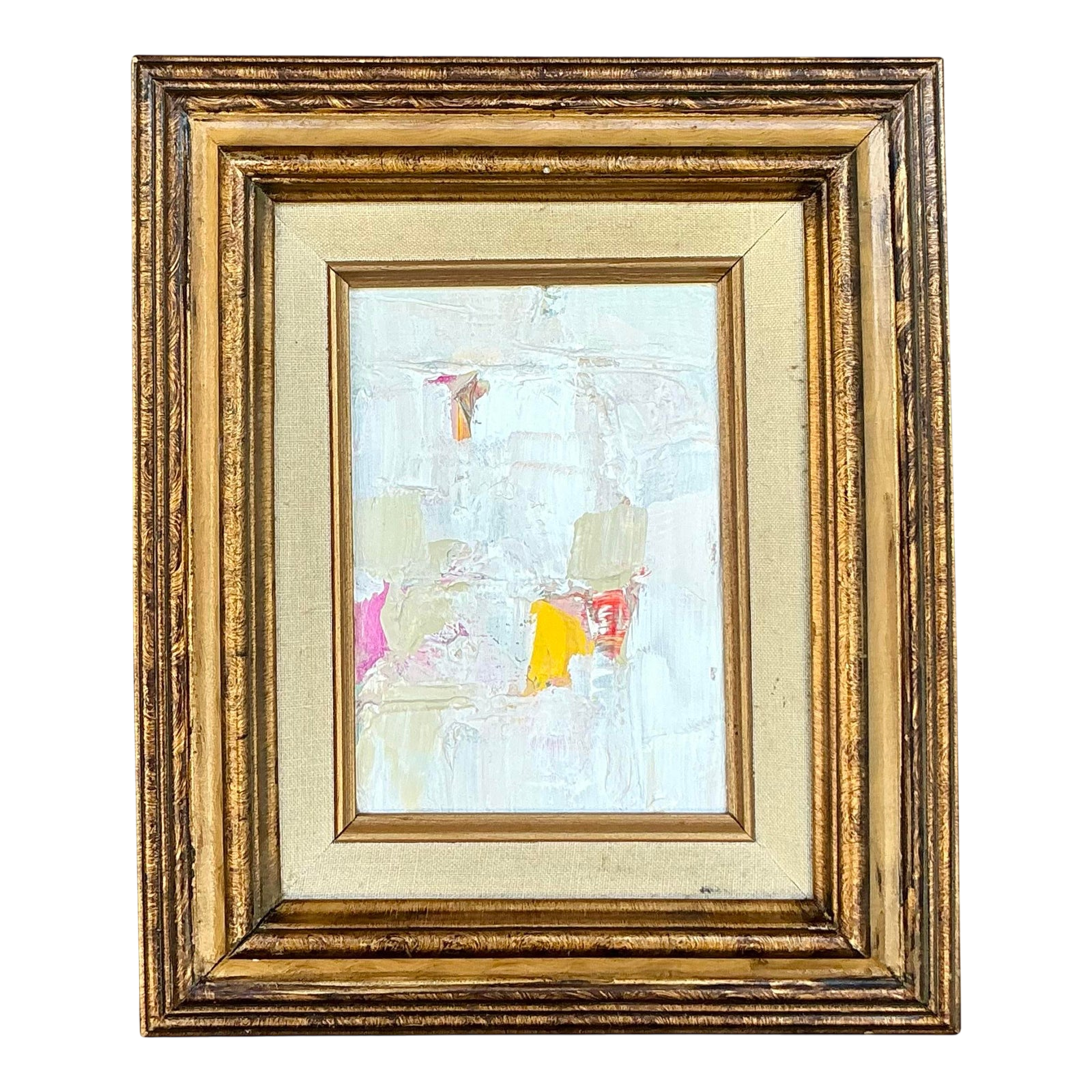 Vintage Boho Original Abstract Oil Painting on Canvas