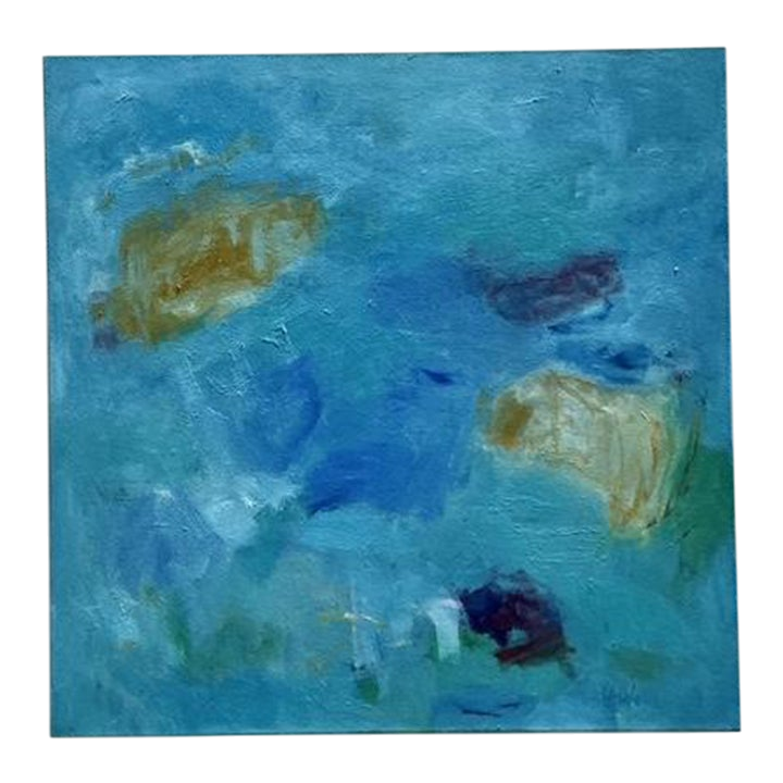 Vintage Boho Original Abstract Oil Painting on Canvas