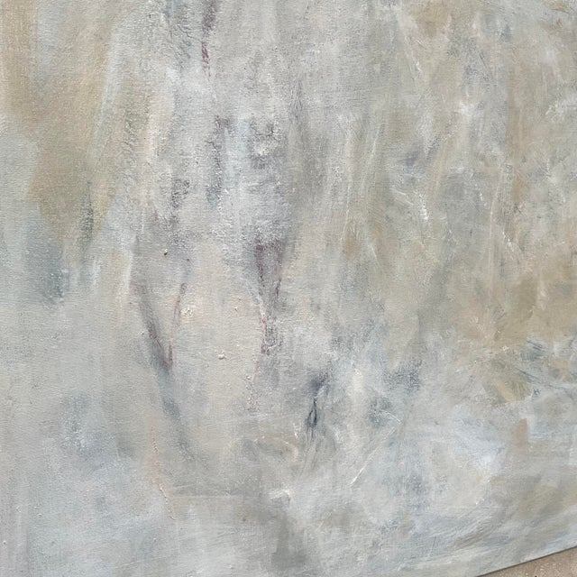 Vintage Boho Original Abstract Oil Painting on Canvas - Side view