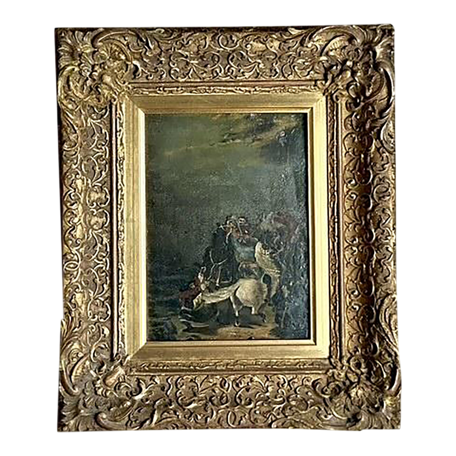 Vintage Boho Original Figurative Oil Painting on Canvas