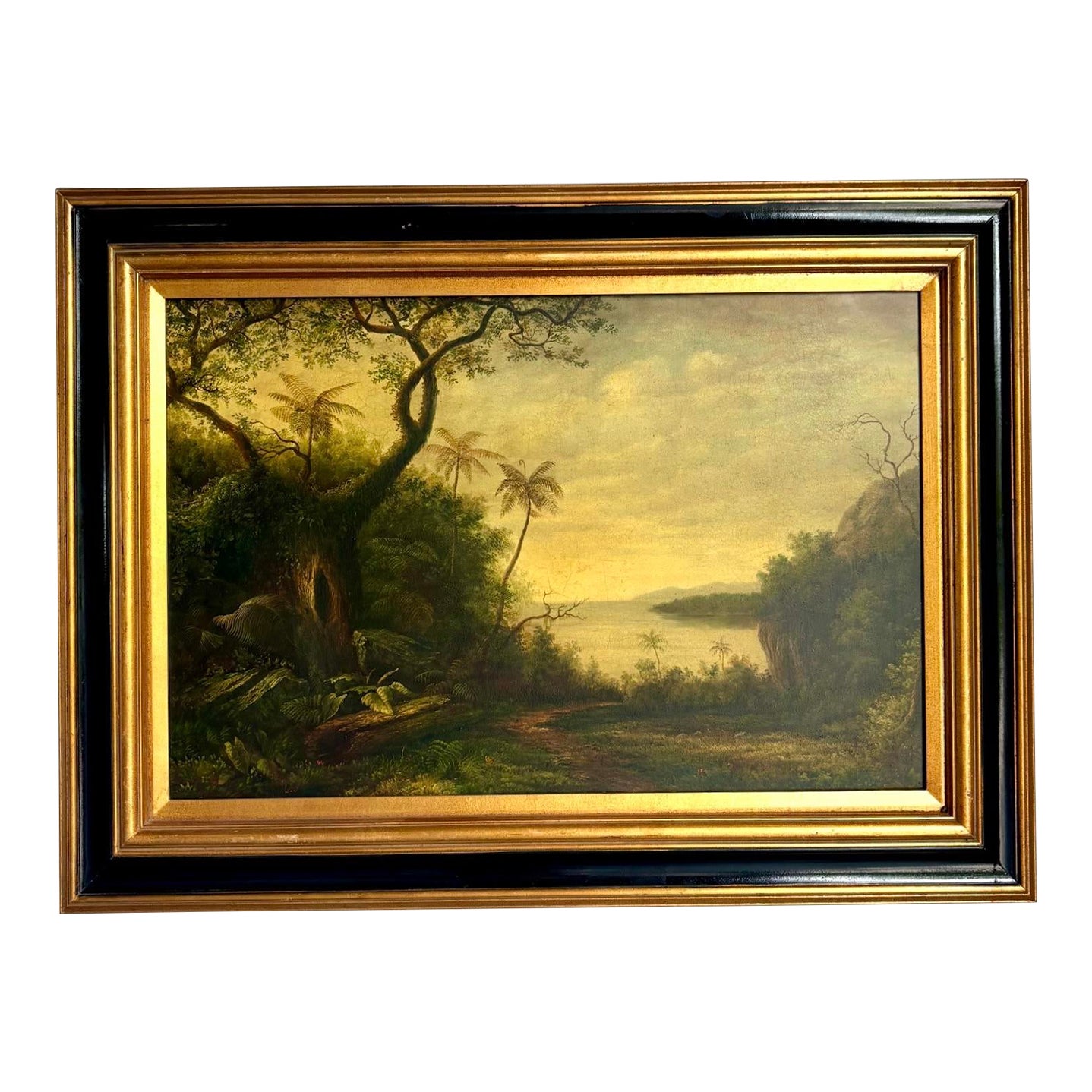 Vintage Boho Original Landscape Oil on Canvas