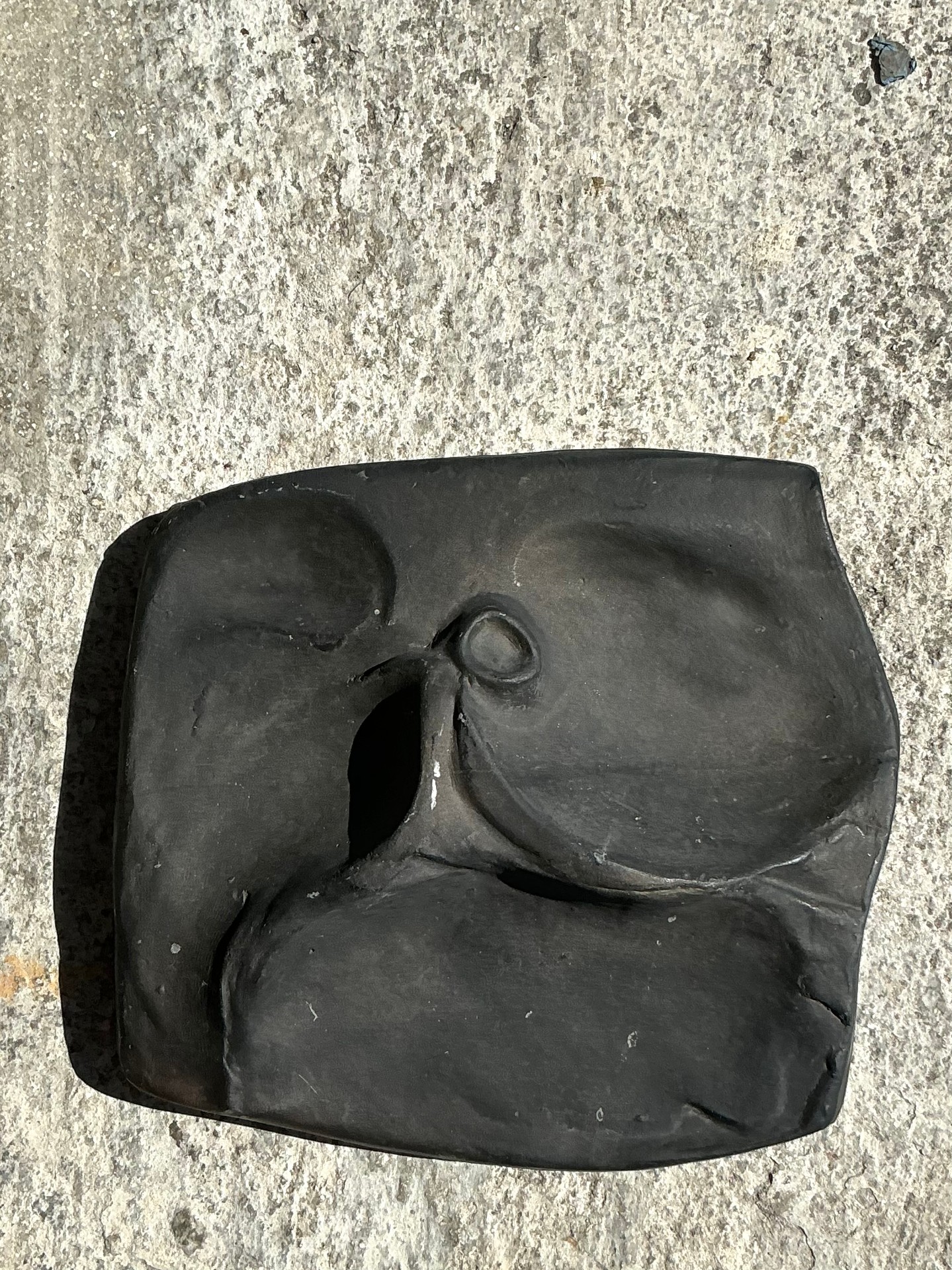 Vintage Boho Original Molded Fiberglass Wall Sculpture - Detail view