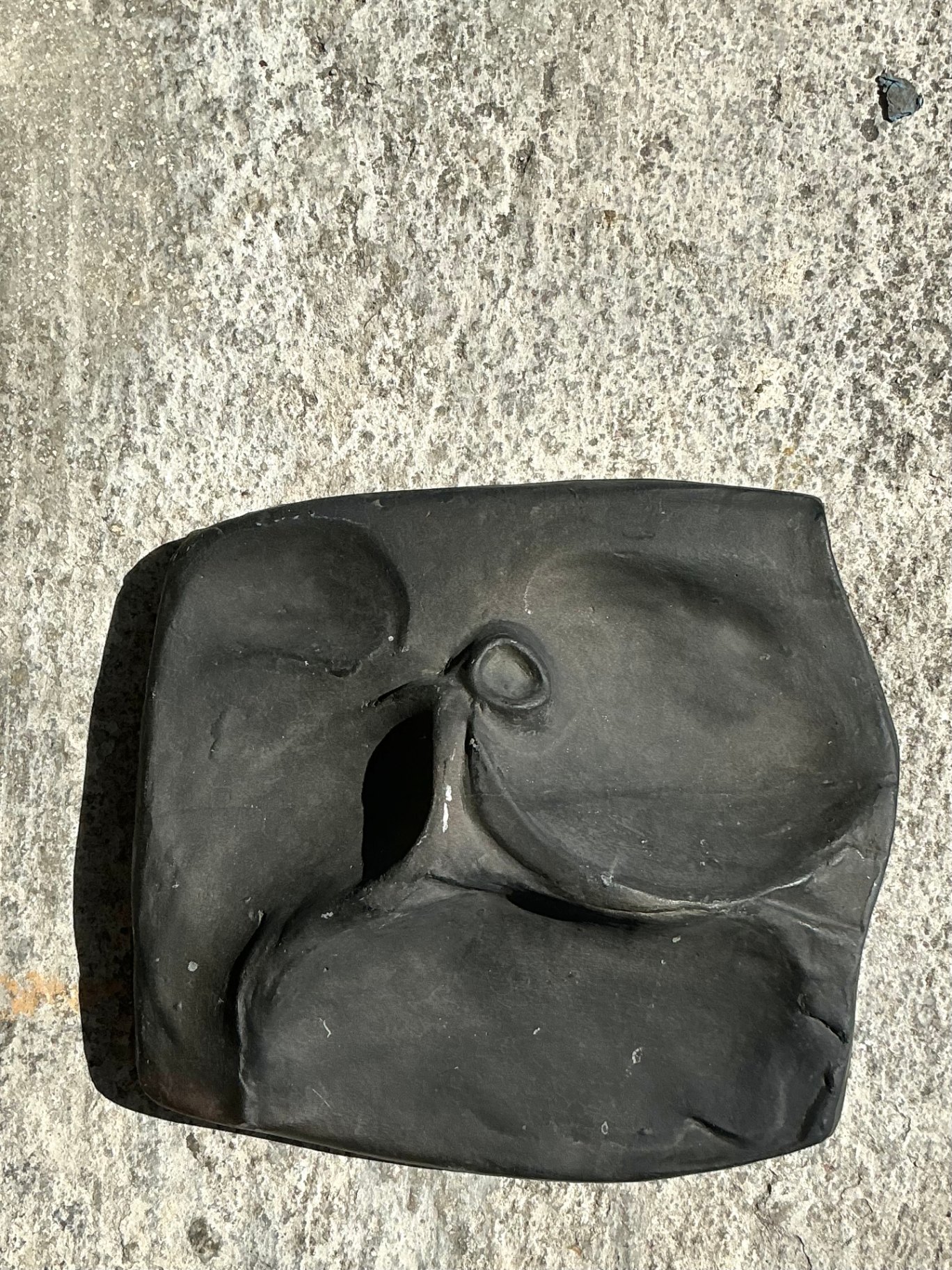 Vintage Boho Original Molded Fiberglass Wall Sculpture - Side view