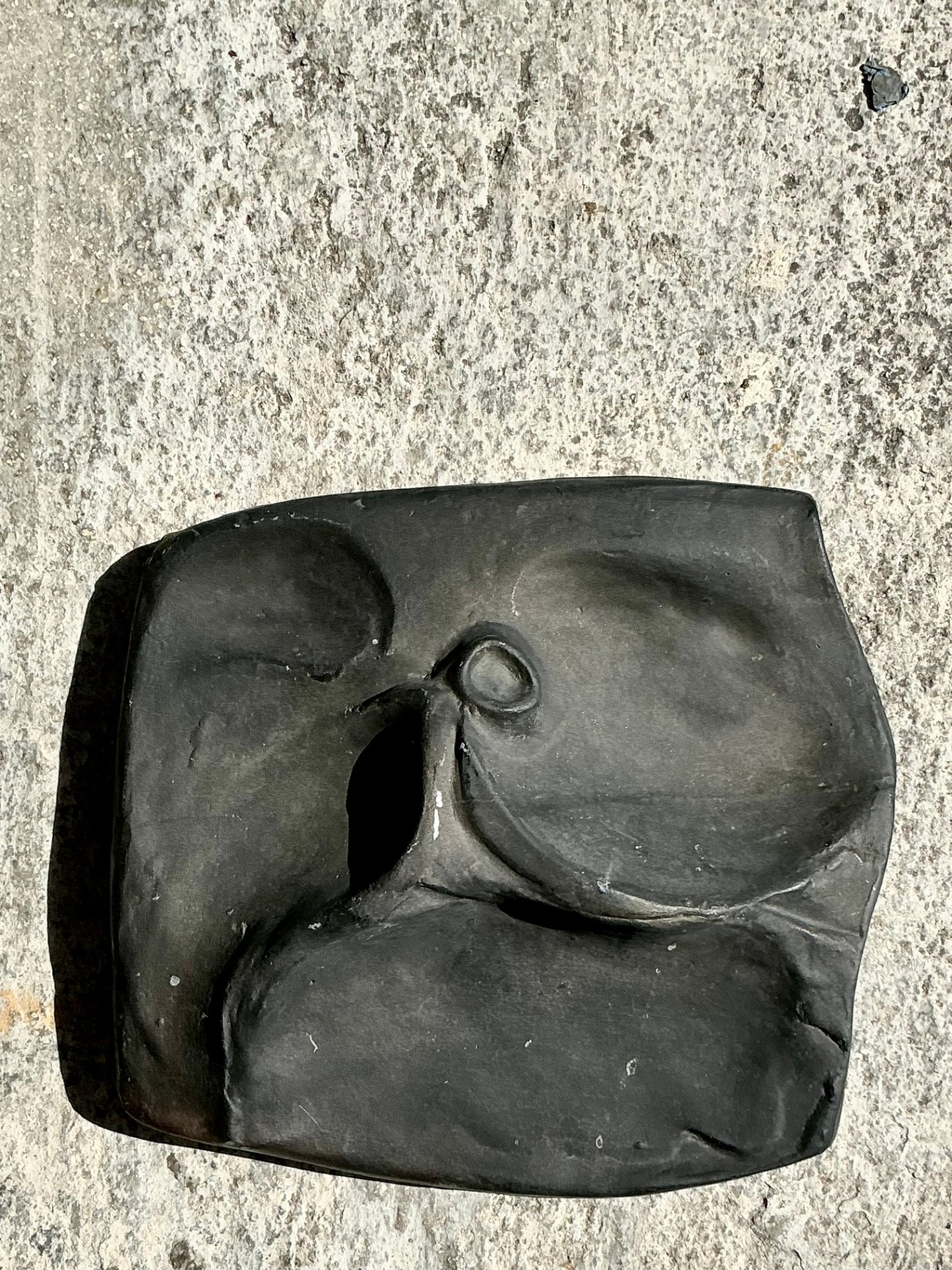 Vintage Boho Original Molded Fiberglass Wall Sculpture - Back view