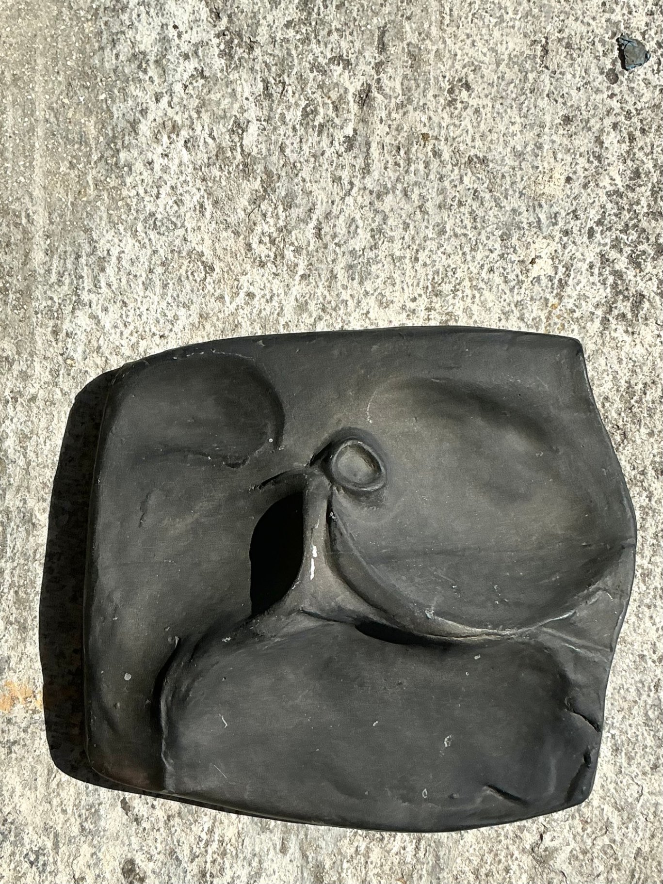 Vintage Boho Original Molded Fiberglass Wall Sculpture - Top view