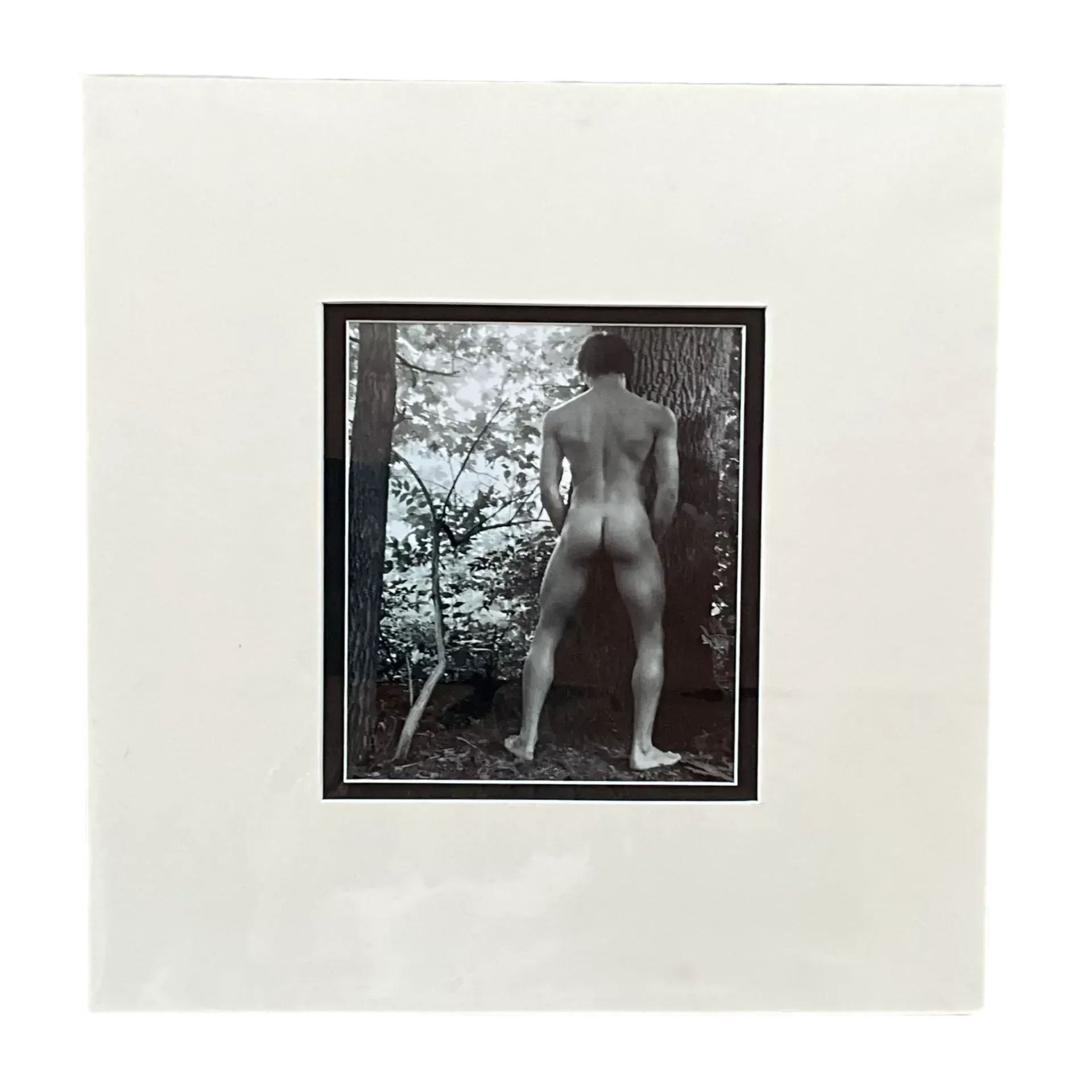 Vintage Boho Original Nude Photograph of Man - Detail view