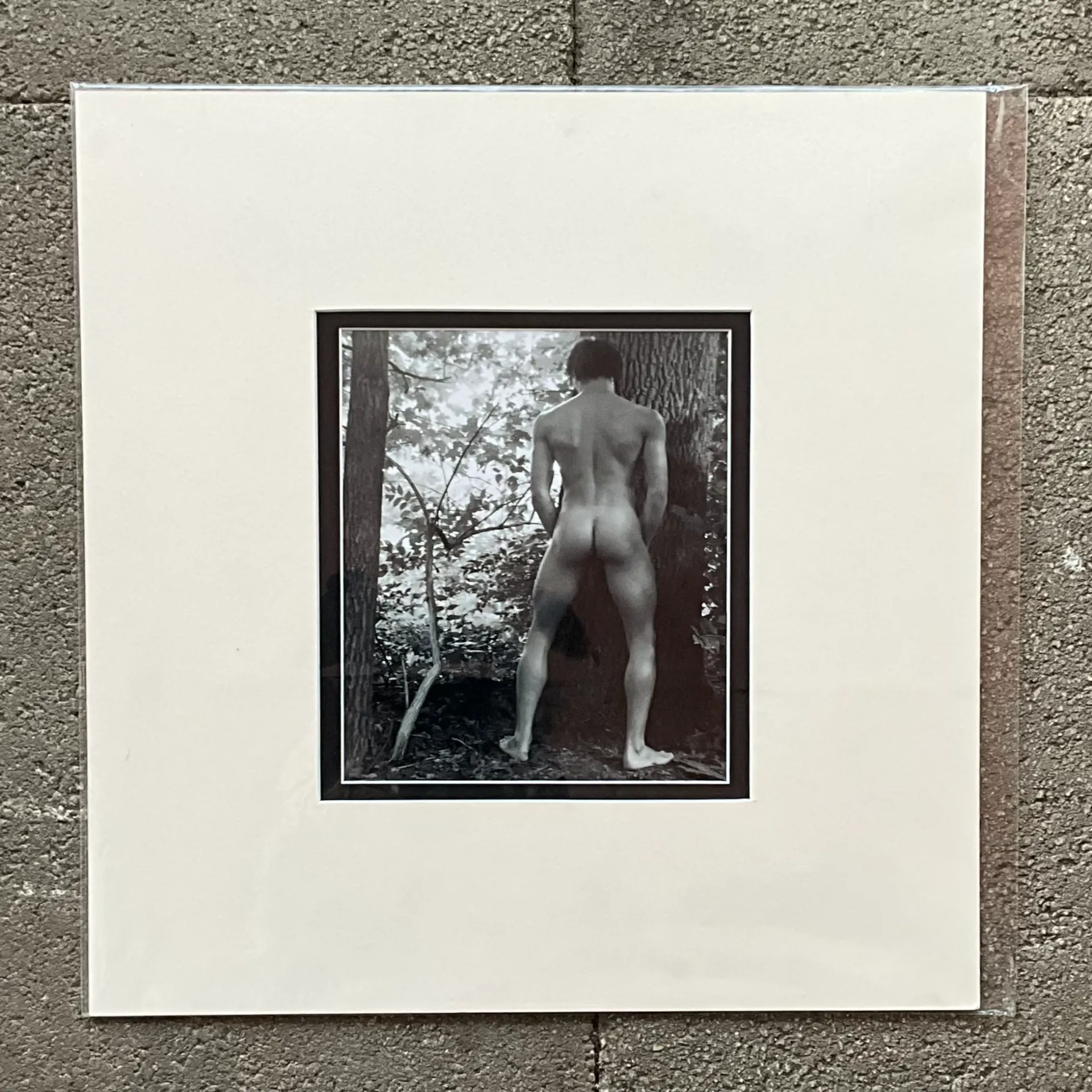 Vintage Boho Original Nude Photograph of Man - Side view