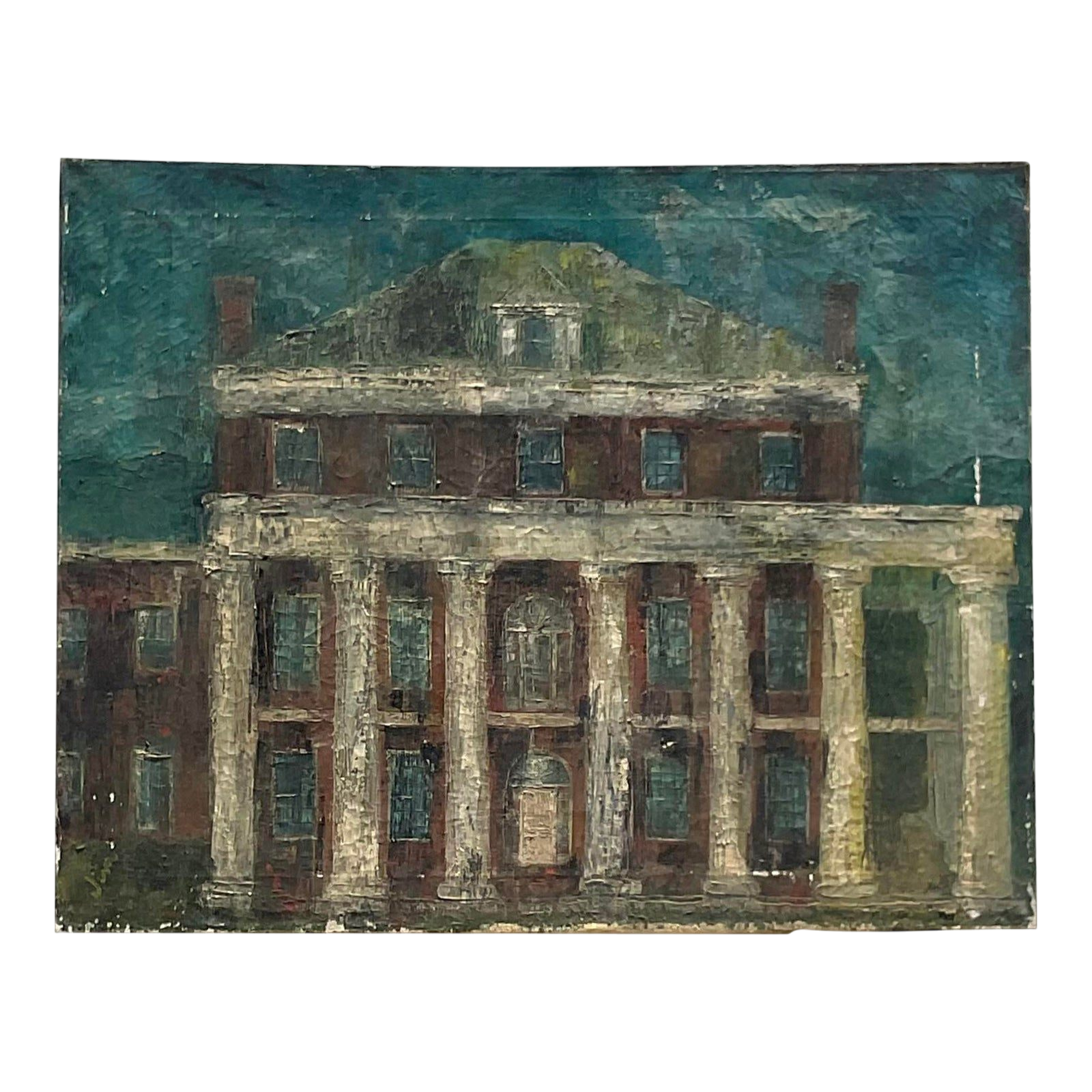 Vintage Boho Original Oil Painting on Canvas