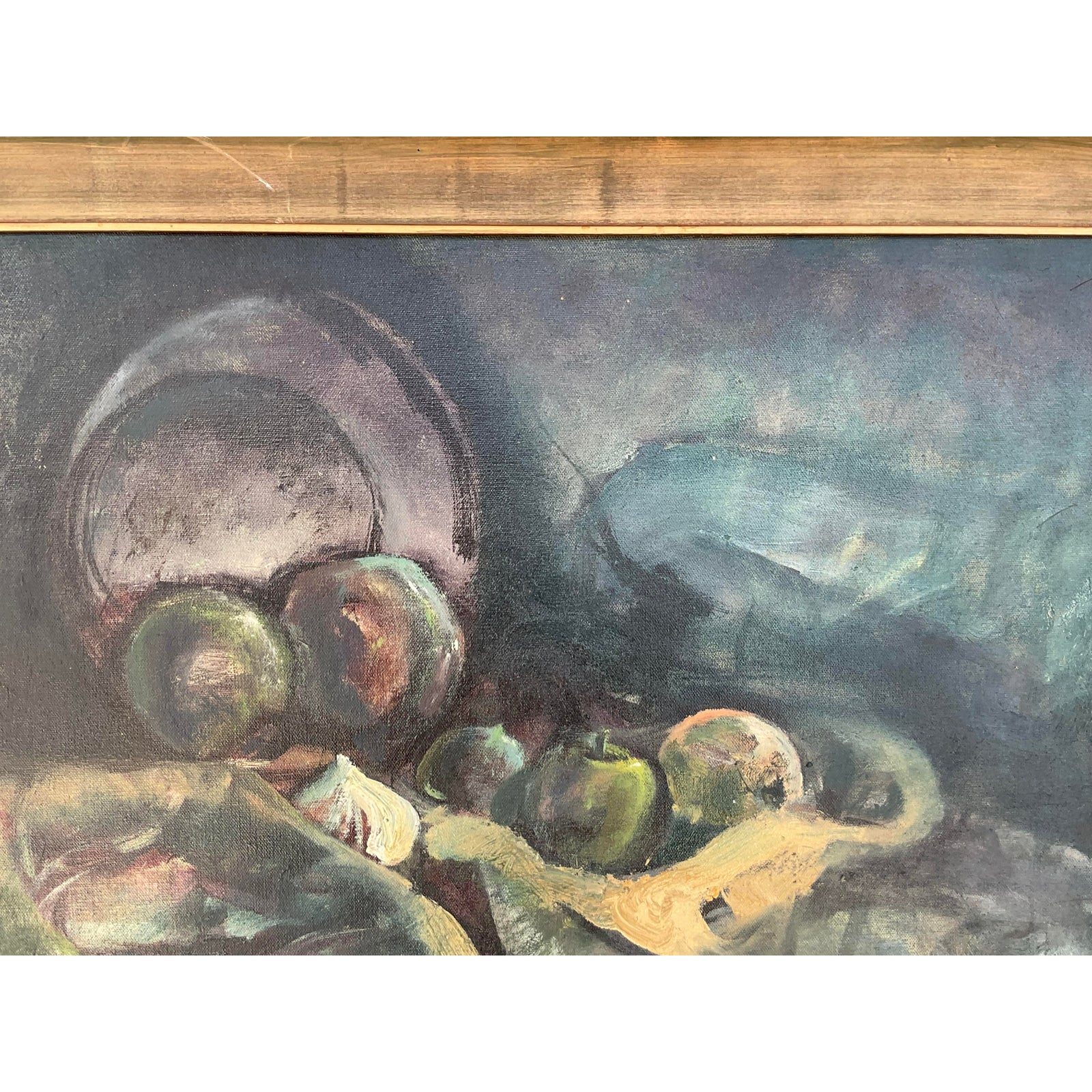 Vintage Boho Original Oil Painting Signed Stern Hagen - Side view