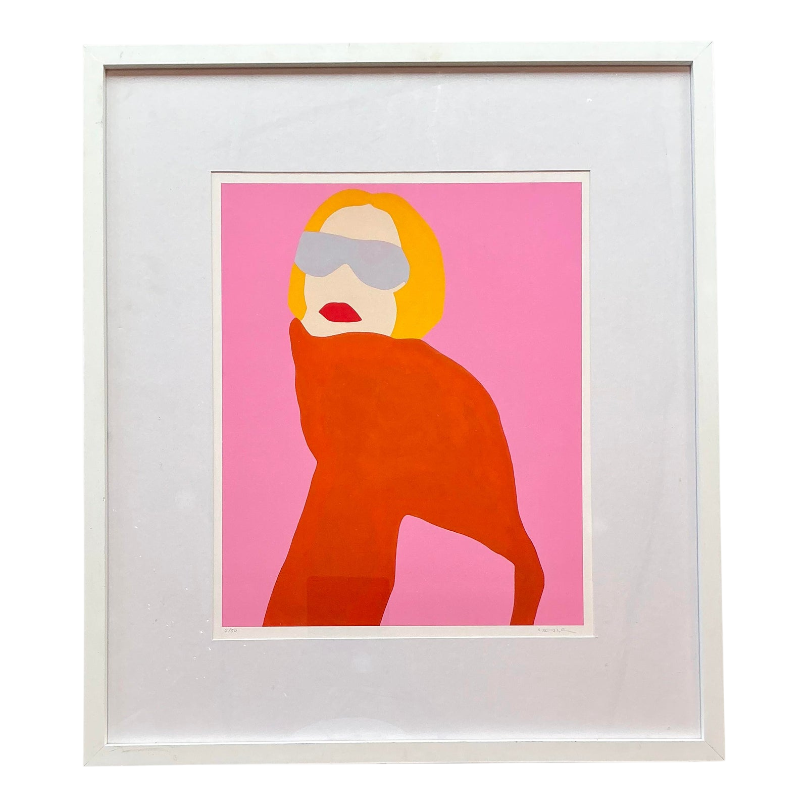 Vintage Boho Original Signed and Numbered Melo Porter Op Art Lithograph