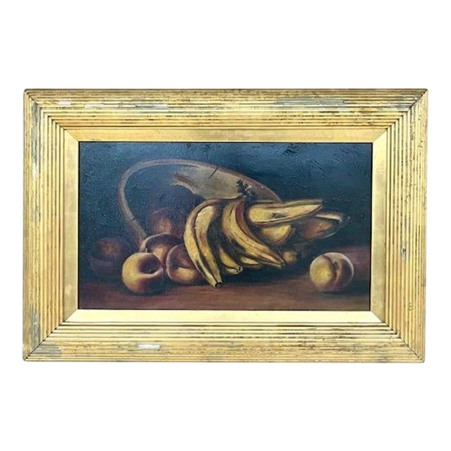 Vintage Boho Original Still Life of Fruit Painting