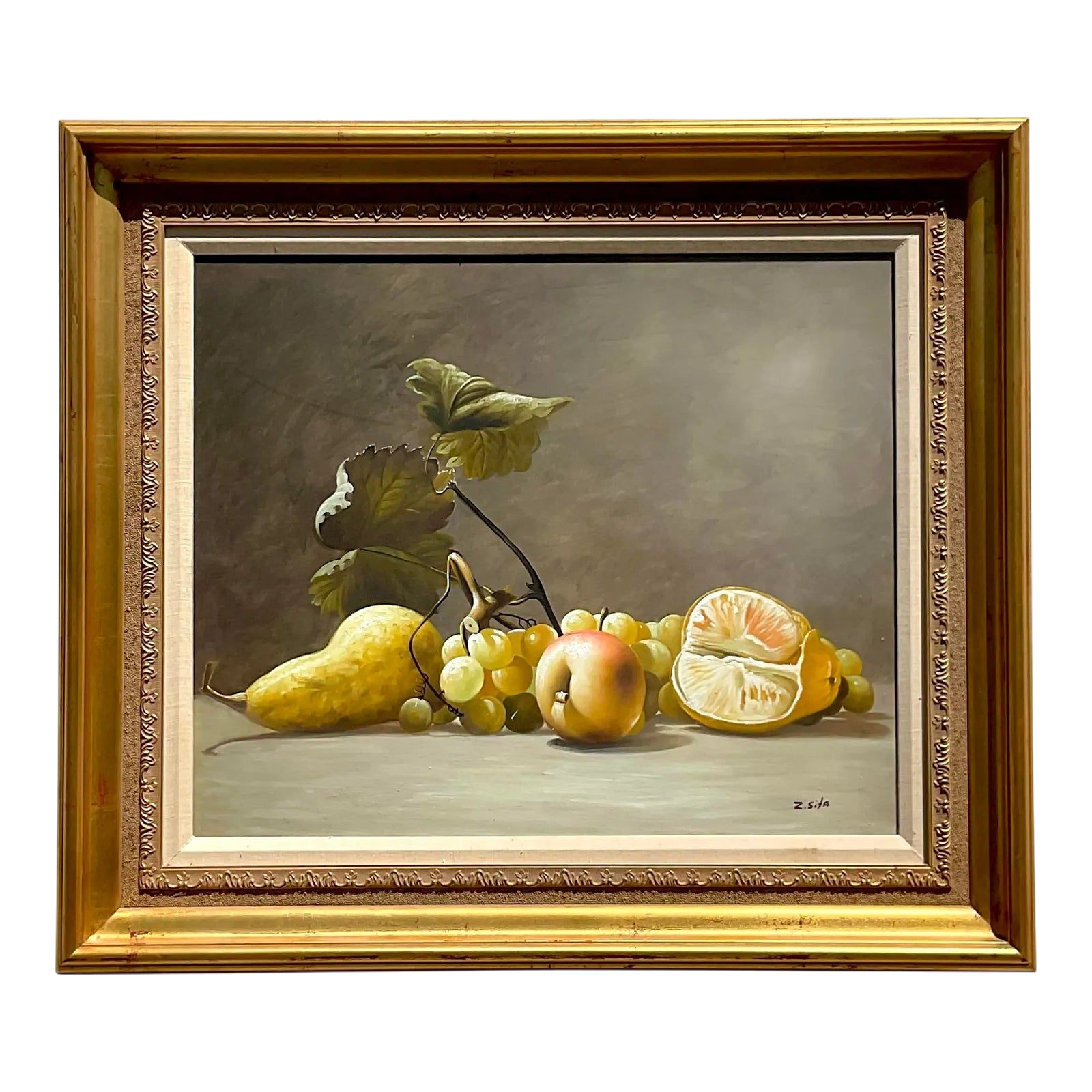 Vintage Boho Original Still Life Oil Painting on Canvas