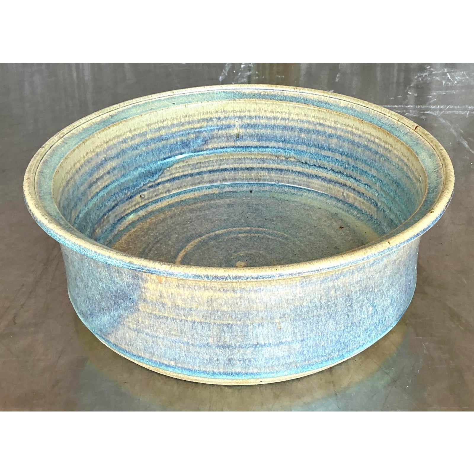 Vintage Boho Original Studio Pottery Bowl - Top view