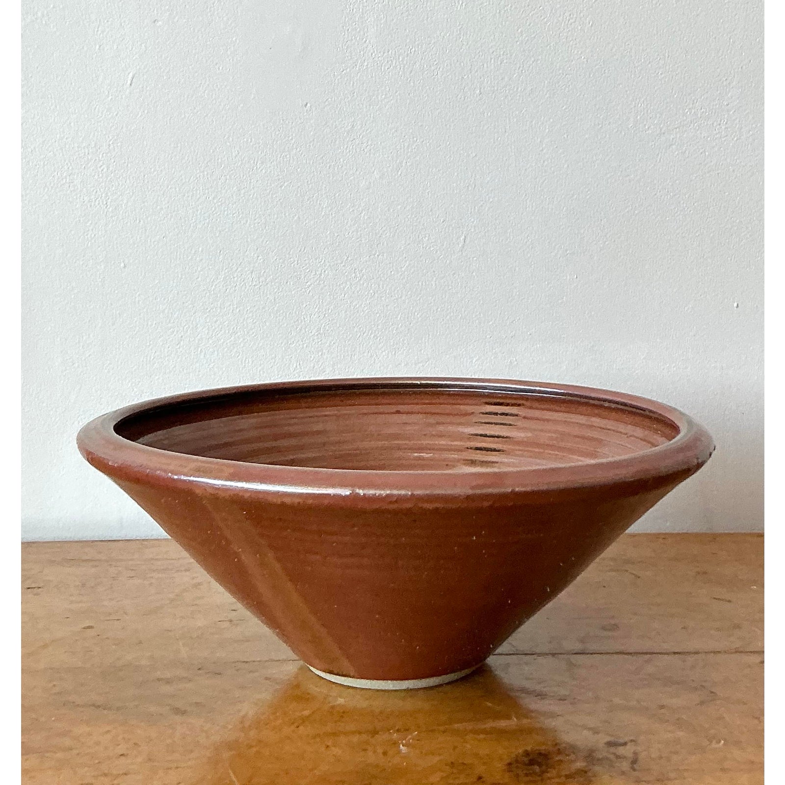 Vintage Boho Original Studio Pottery Bowl - Top view
