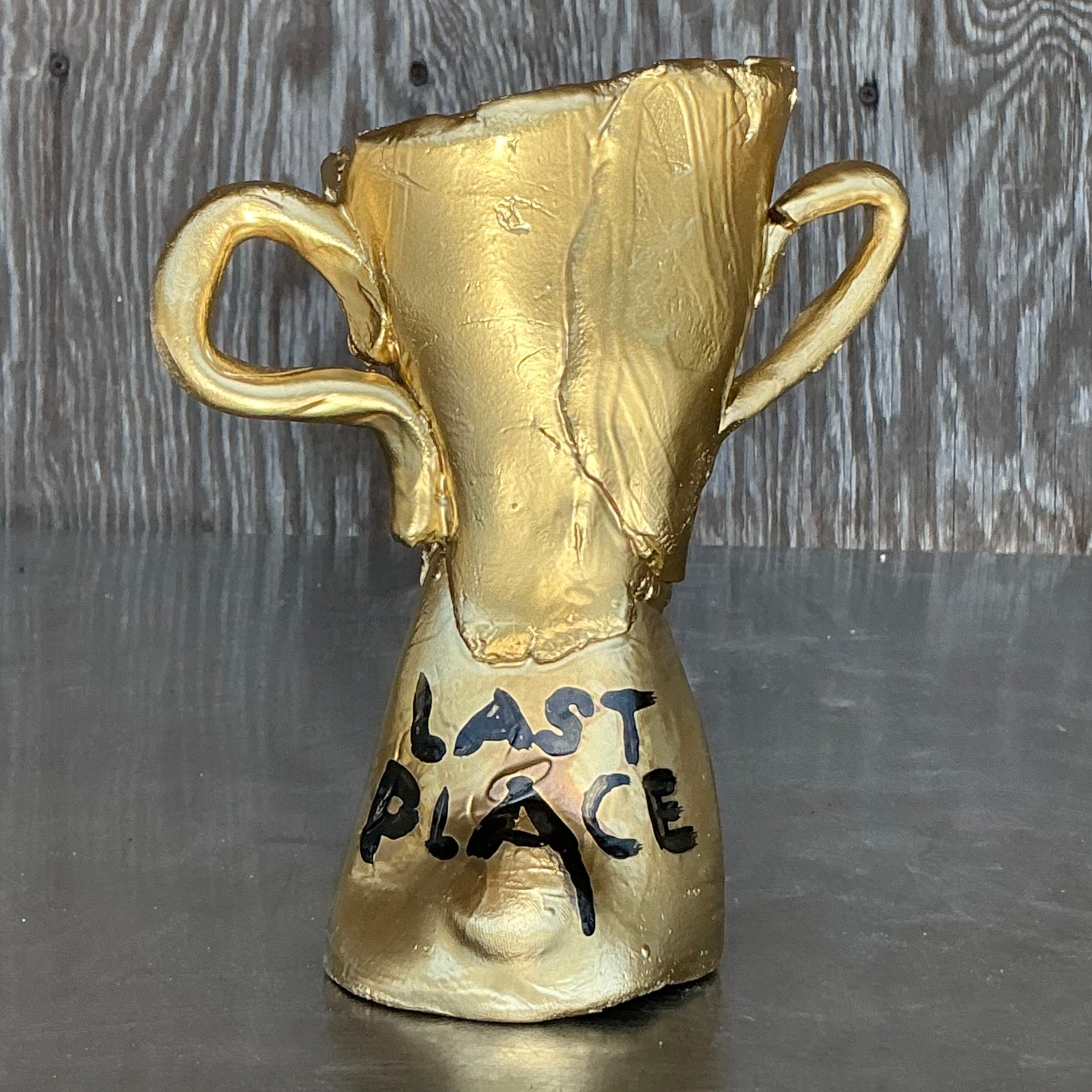 Vintage Boho Original Studio Pottery Last Place Trophy - Detail view
