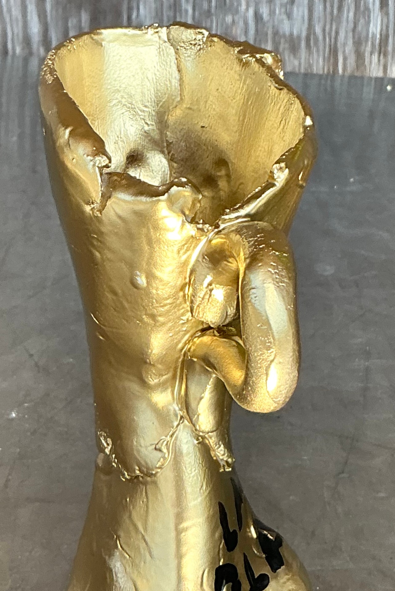 Vintage Boho Original Studio Pottery Last Place Trophy - Top view