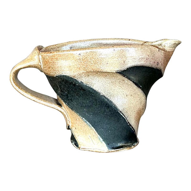 Vintage Boho Original Studio Pottery Pitcher - Detail view