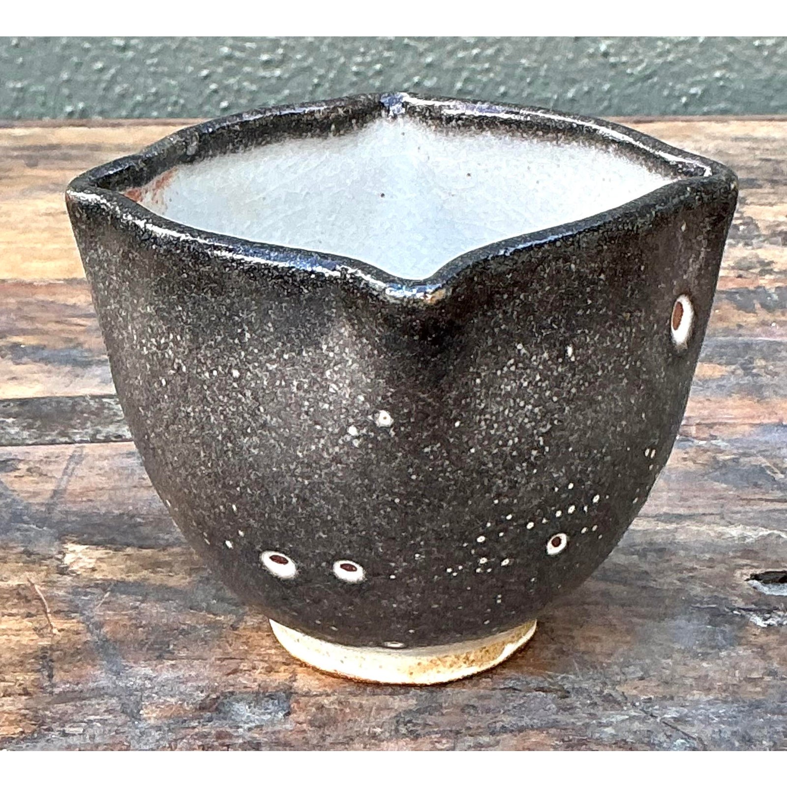 Vintage Boho Original Studio Pottery Small Bowl - Side view