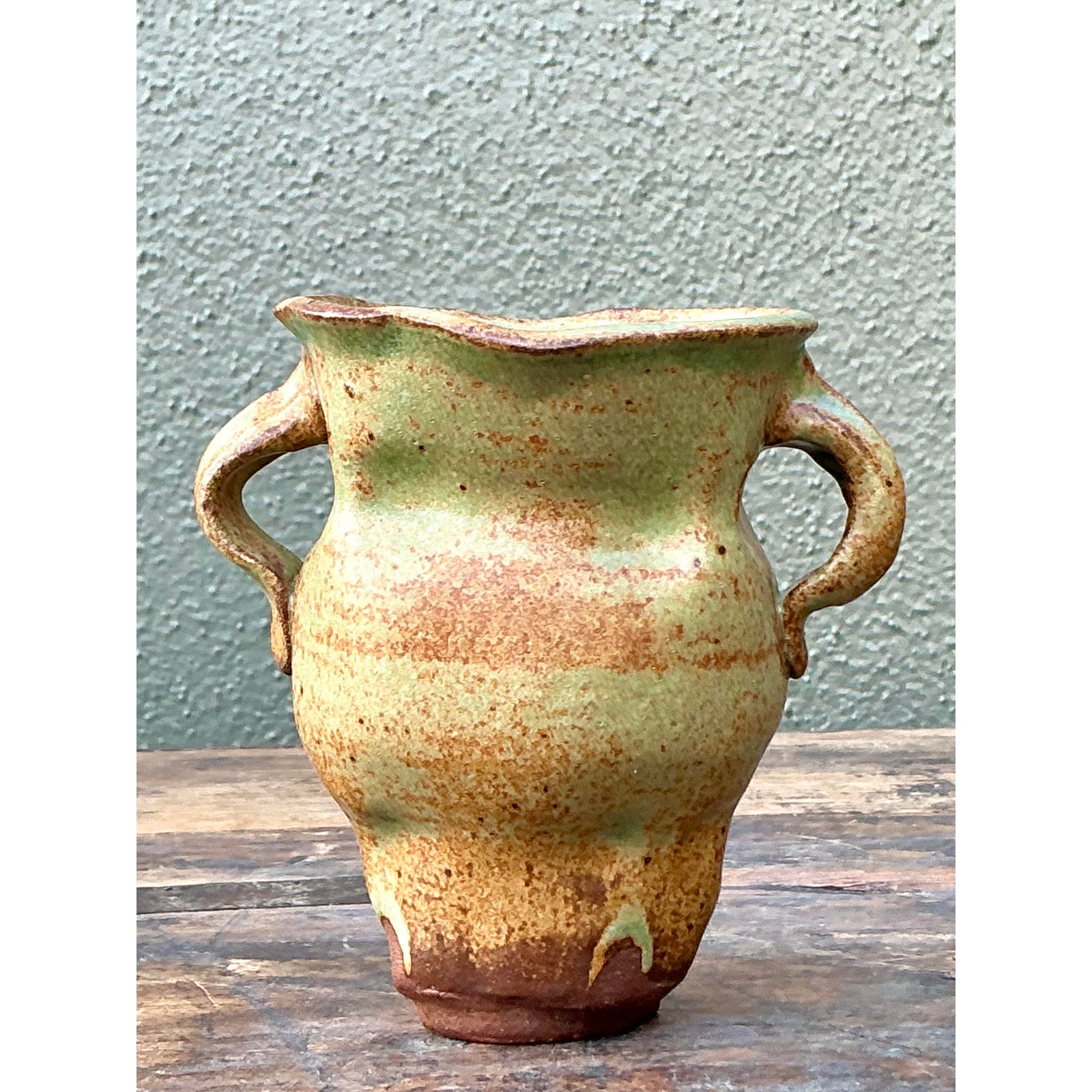 Vintage Boho Original Studio Pottery Small Vase - Detail view