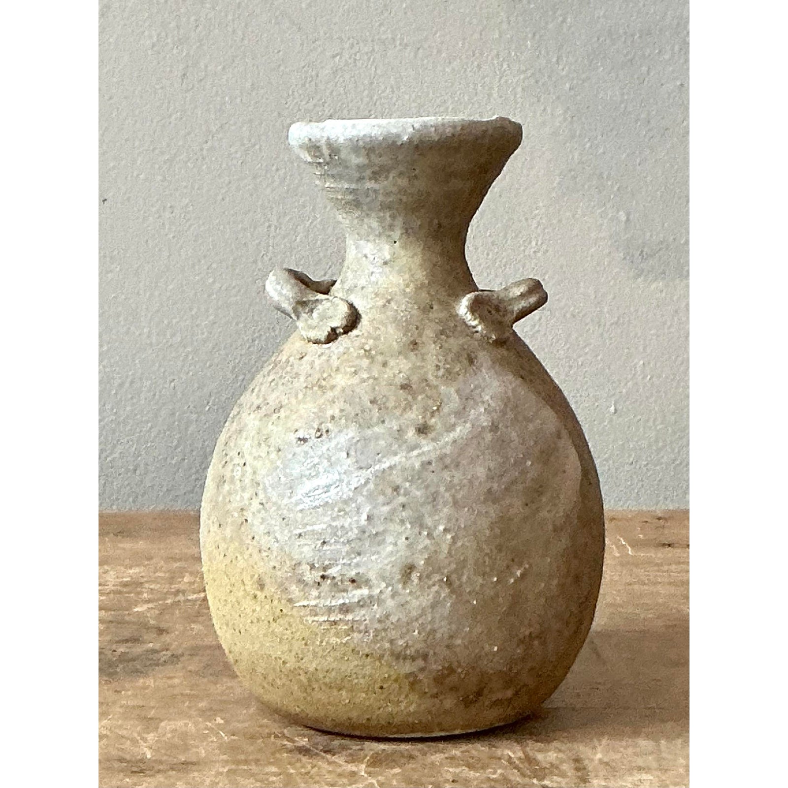 Vintage Boho Original Studio Pottery Vase - Top view